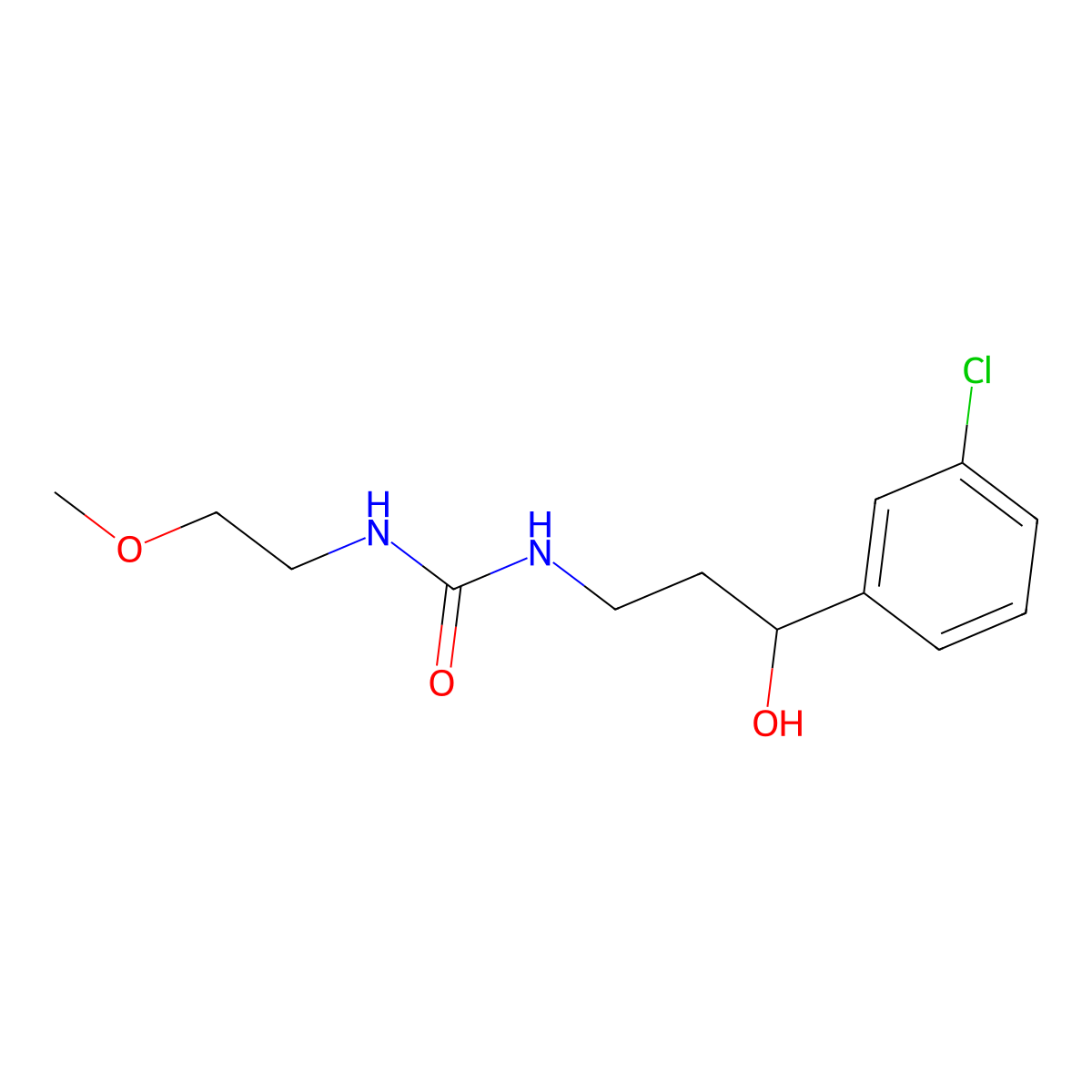 1-[3-(3-Chlorophenyl)-3-hydroxypropyl]-3-(2-methoxyethyl)urea molecular structure, CAS 2034571-48-5