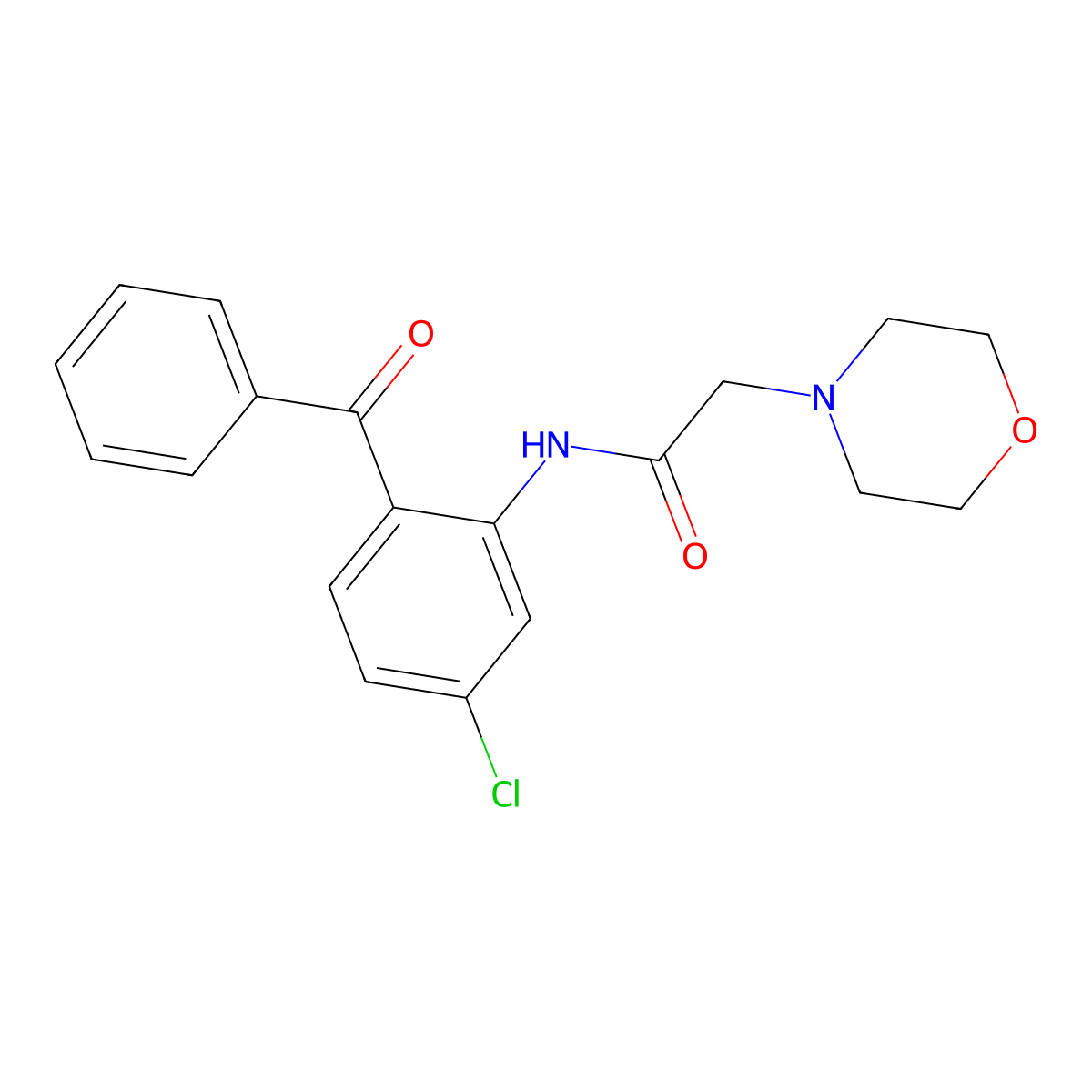 N-(2-benzoyl-5-chlorophenyl)-2-morpholinoacetamide molecular structure, CAS 2034571-60-1