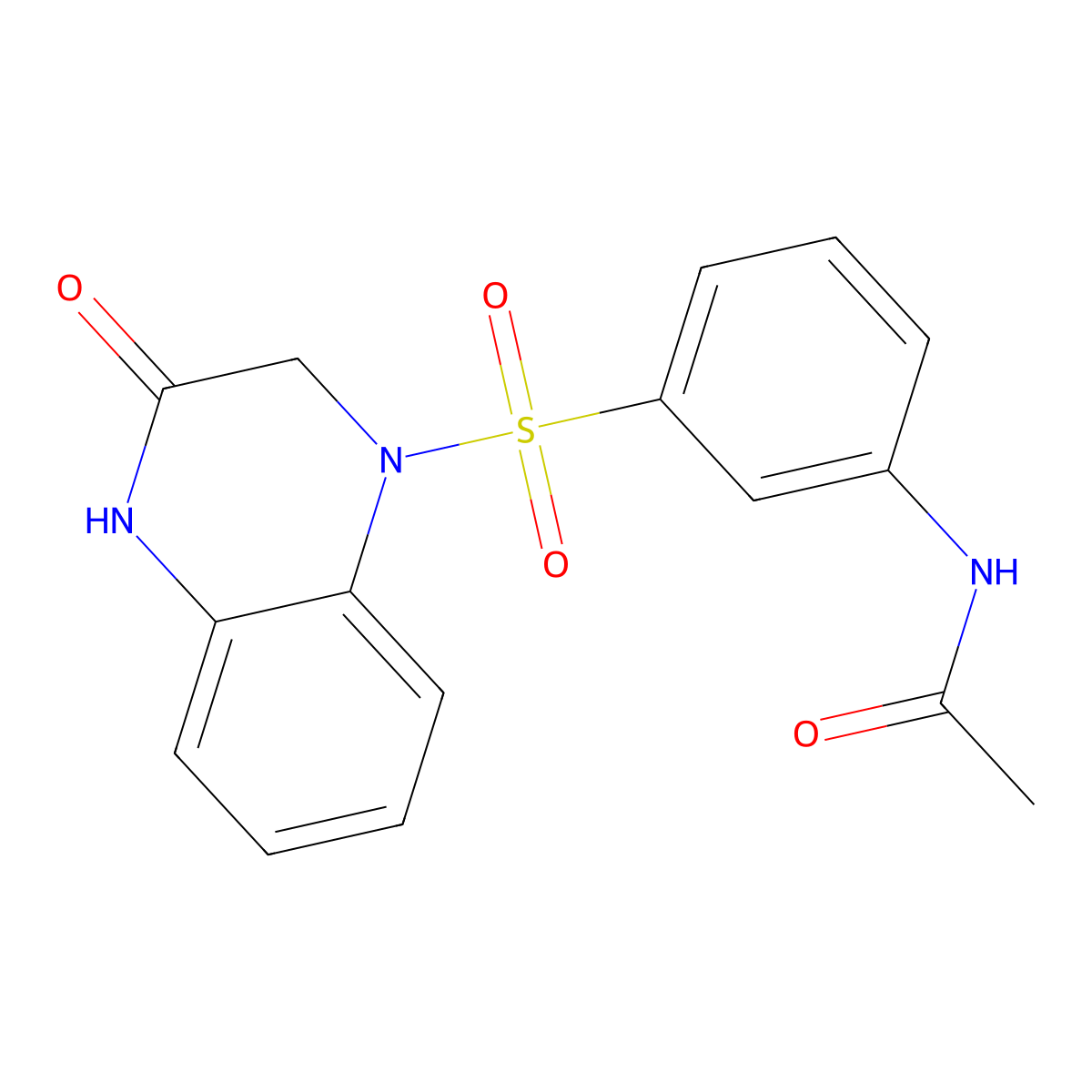 N-(3-((3-oxo-3,4-dihydroquinoxalin-1(2H)-yl)sulfonyl)phenyl)acetamide molecular structure, CAS 2034571-67-8
