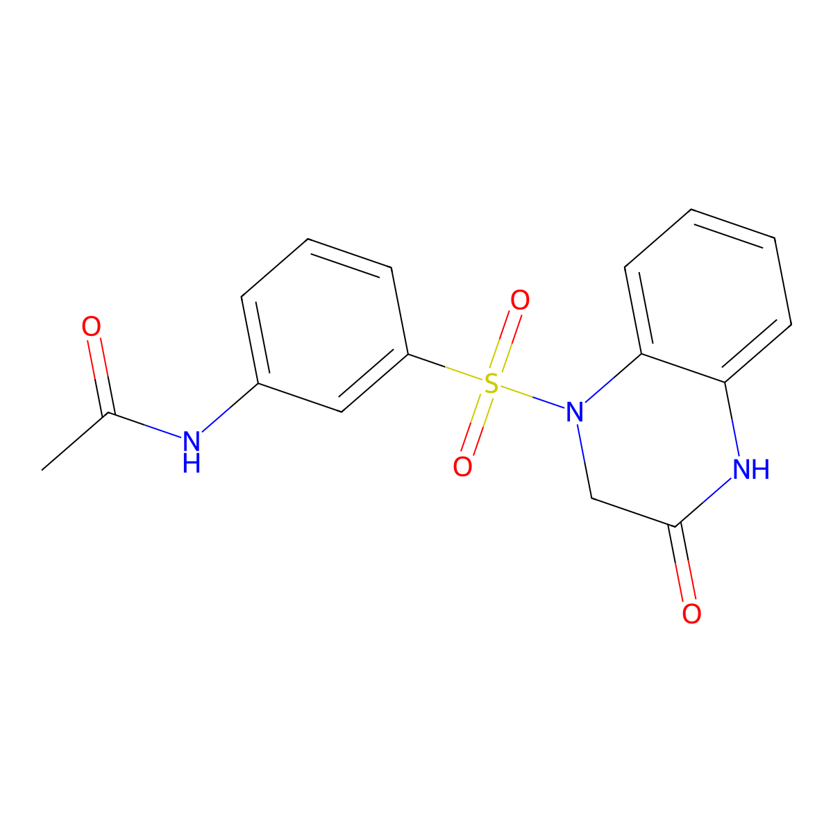 N-(3-((3-oxo-3,4-dihydroquinoxalin-1(2H)-yl)sulfonyl)phenyl)acetamide molecular structure, CAS 2034571-67-8