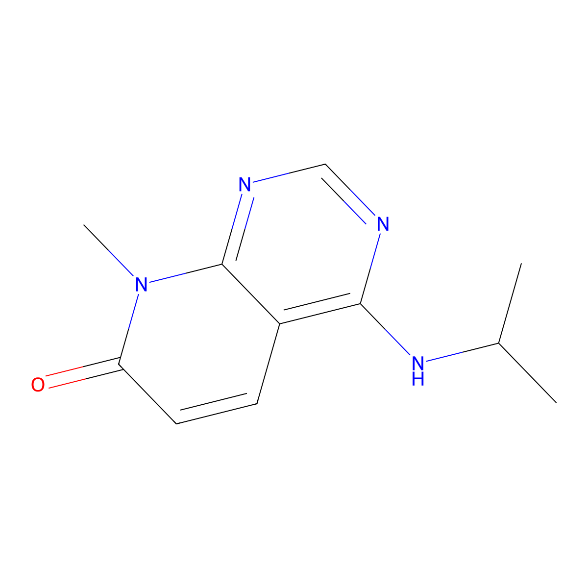 4-(isopropylamino)-8-methylpyrido[2,3-d]pyrimidin-7(8H)-one molecular structure, CAS 2034571-88-3
