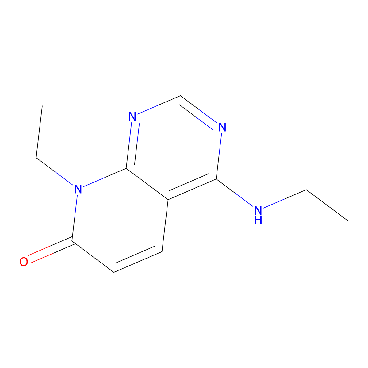8-ethyl-4-(ethylamino)pyrido[2,3-d]pyrimidin-7(8H)-one molecular structure, CAS 2034571-97-4