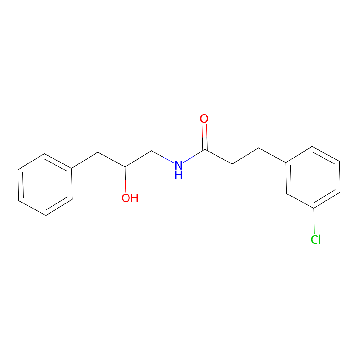 3-(3-chlorophenyl)-N-(2-hydroxy-3-phenylpropyl)propanamide molecular structure, CAS 2034572-11-5
