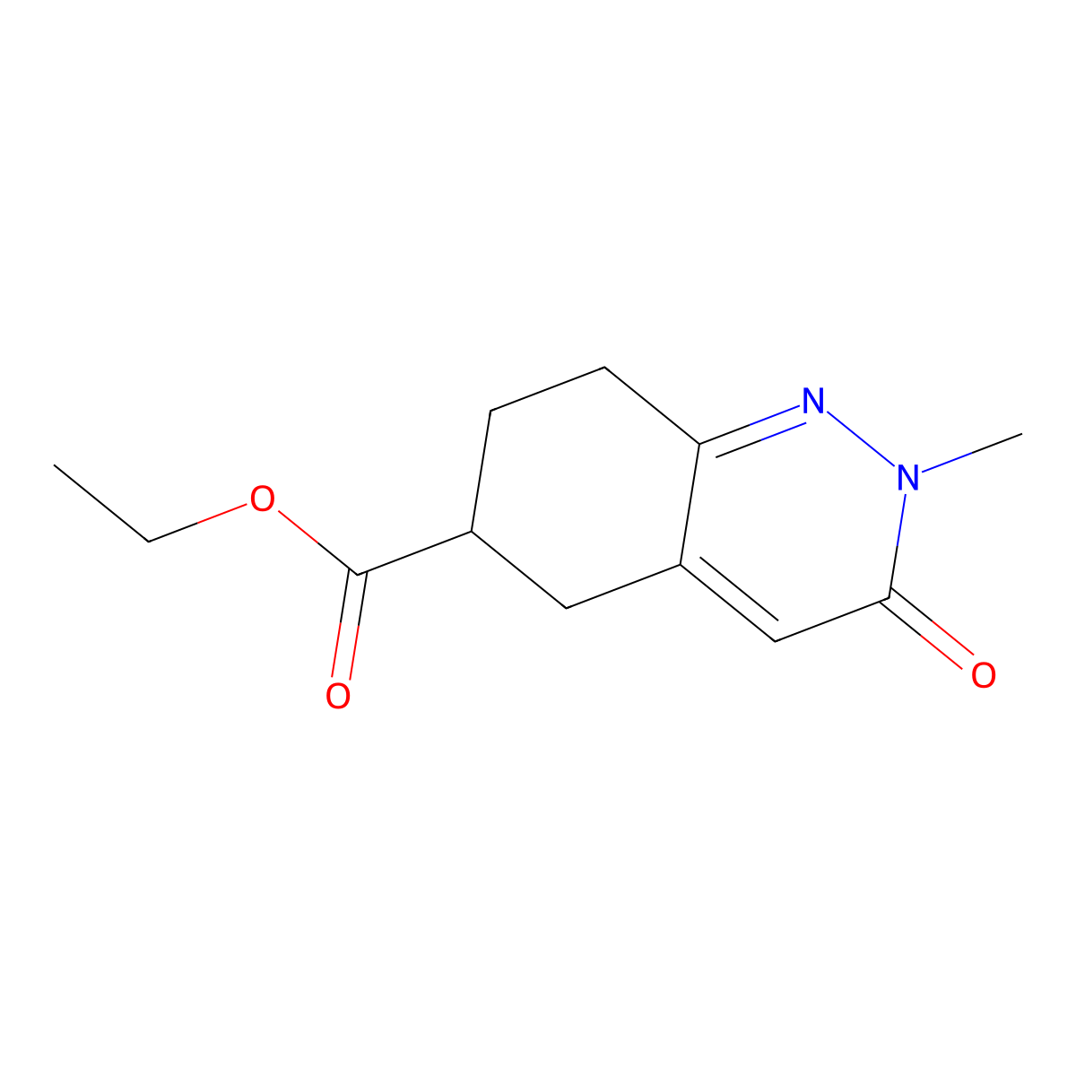 Ethyl 2-methyl-3-oxo-2,3,5,6,7,8-hexahydrocinnoline-6-carboxylate molecular structure, CAS 2034573-47-0