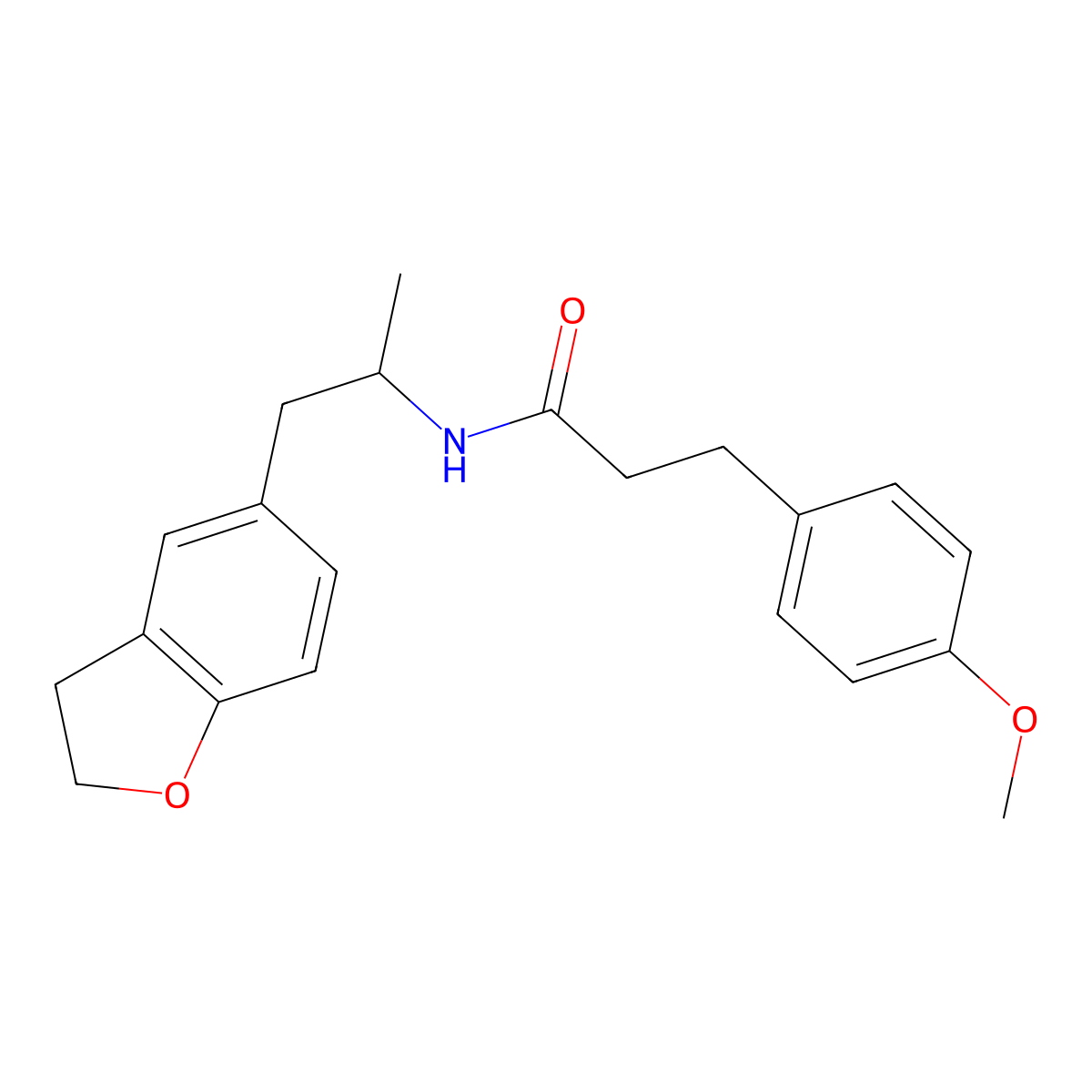N-(1-(2,3-dihydrobenzofuran-5-yl)propan-2-yl)-3-(4-methoxyphenyl)propanamide molecular structure, CAS 2034574-05-3