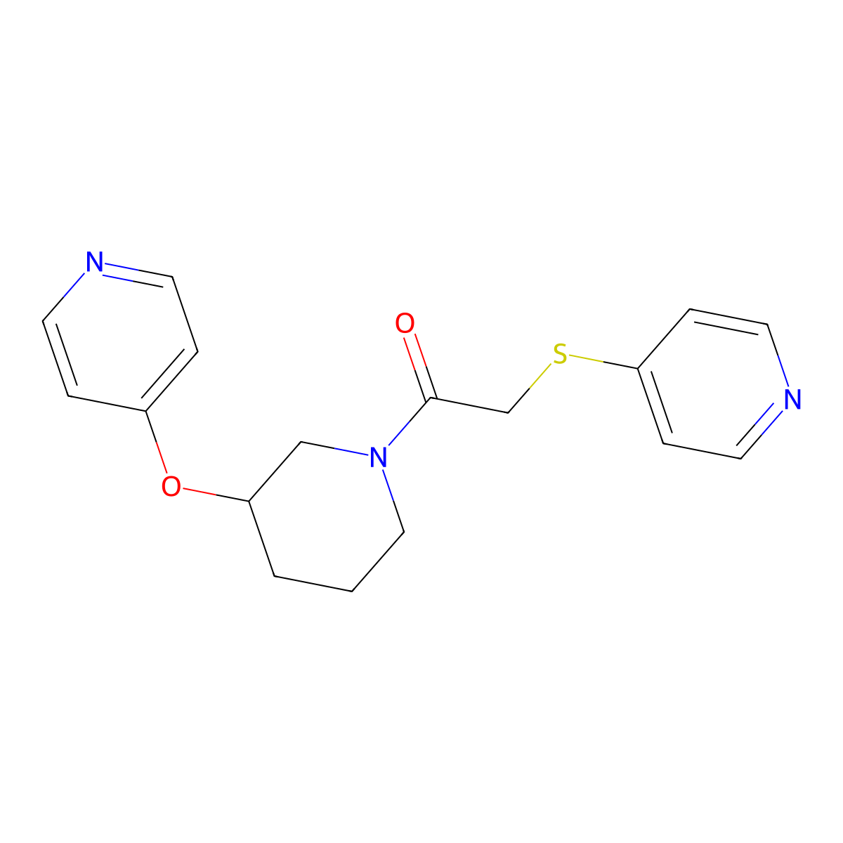 1-(3-(Pyridin-4-yloxy)piperidin-1-yl)-2-(pyridin-4-ylthio)ethanone molecular structure, CAS 2034574-07-5