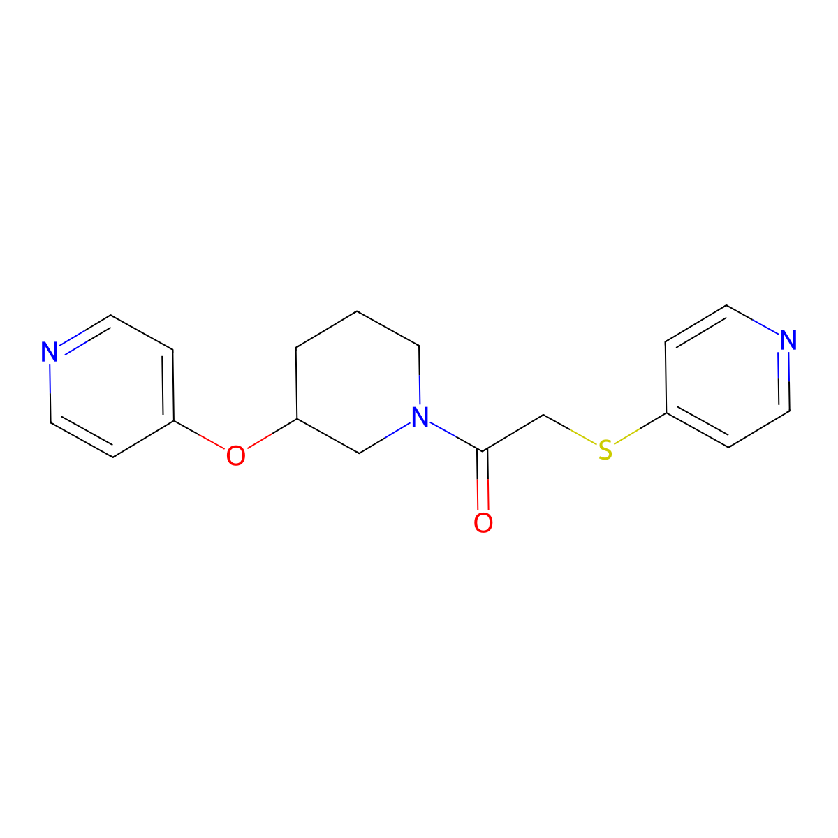 1-(3-(Pyridin-4-yloxy)piperidin-1-yl)-2-(pyridin-4-ylthio)ethanone molecular structure, CAS 2034574-07-5