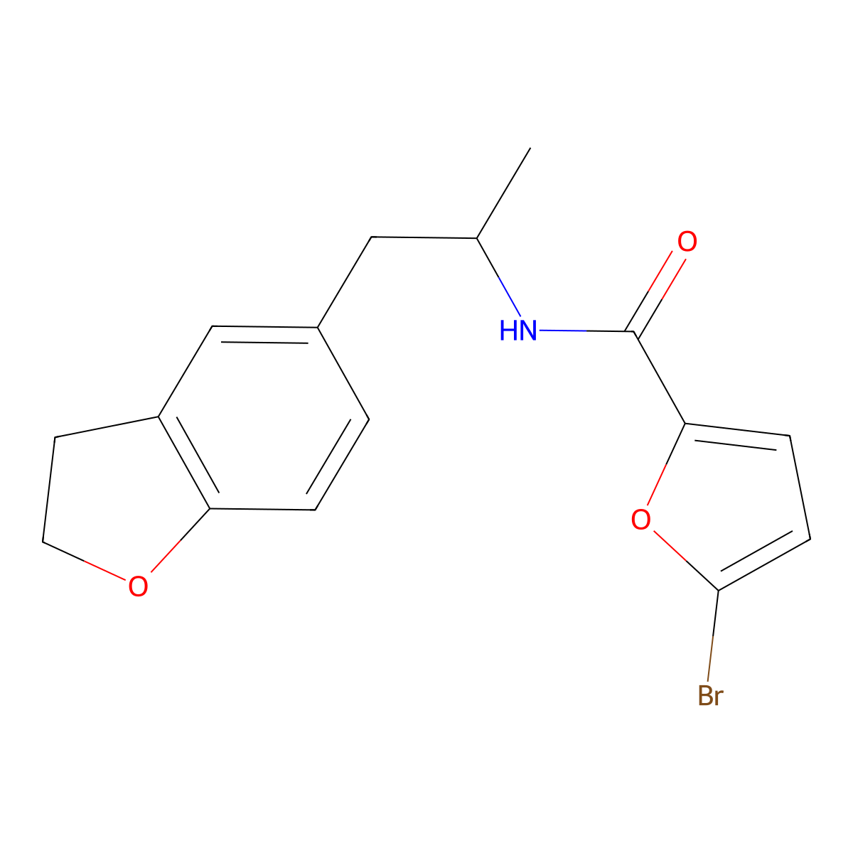 5-bromo-N-(1-(2,3-dihydrobenzofuran-5-yl)propan-2-yl)furan-2-carboxamide molecular structure, CAS 2034574-11-1