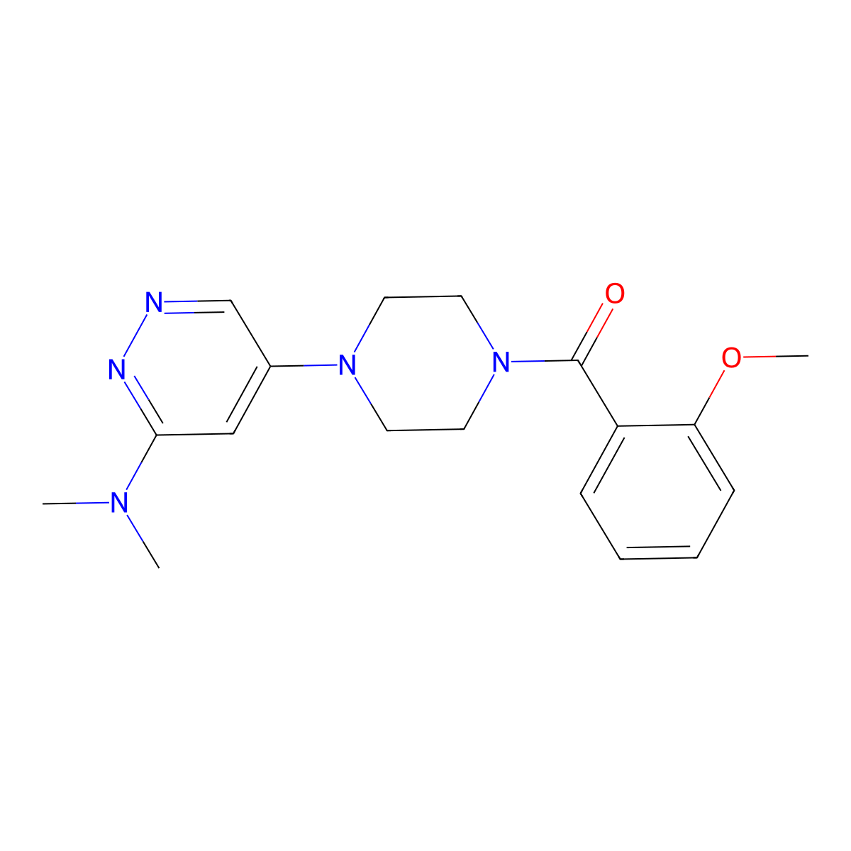 (4-(6-(Dimethylamino)pyridazin-4-yl)piperazin-1-yl)(2-methoxyphenyl)methanone molecular structure, CAS 2034574-20-2