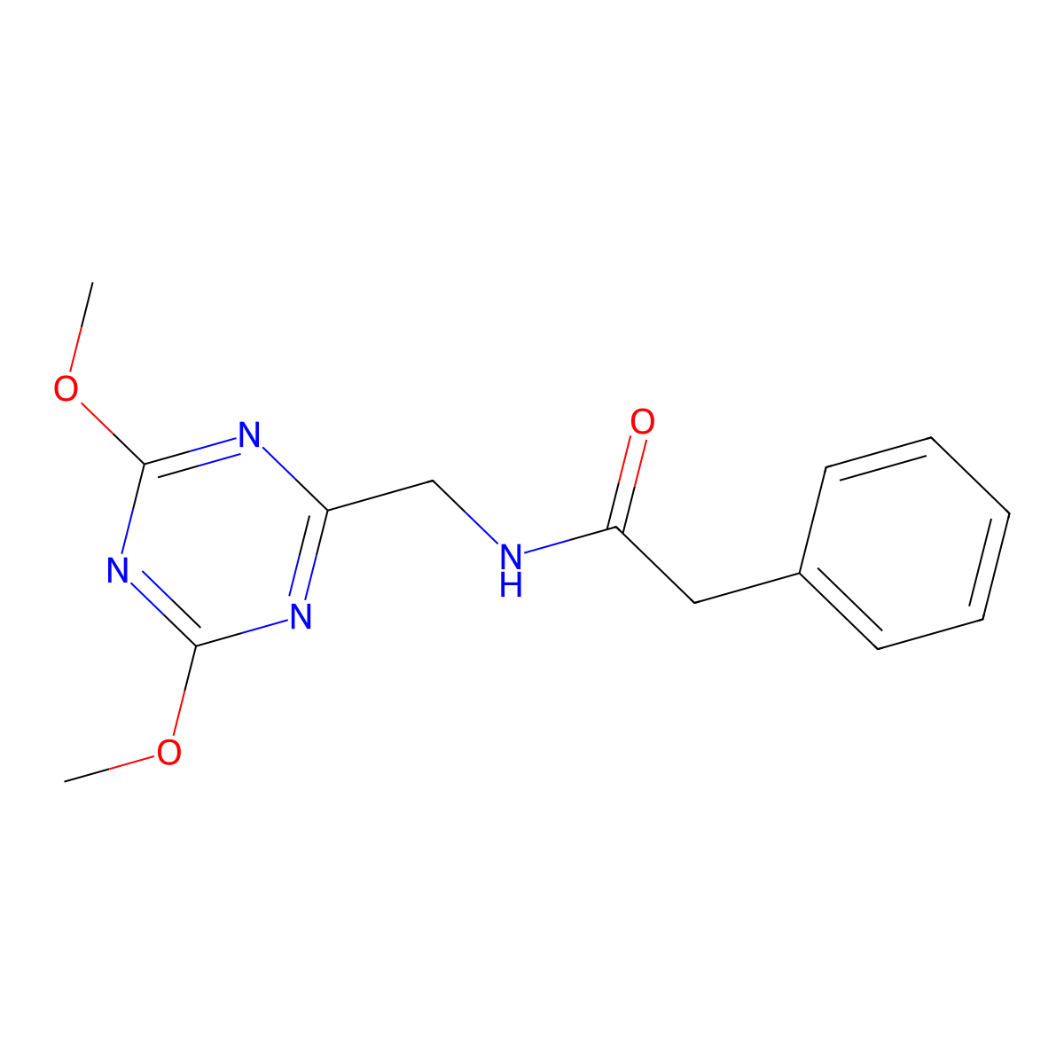 N-[(4,6-dimethoxy-1,3,5-triazin-2-yl)methyl]-2-phenylacetamide molecular structure, CAS 2034574-36-0