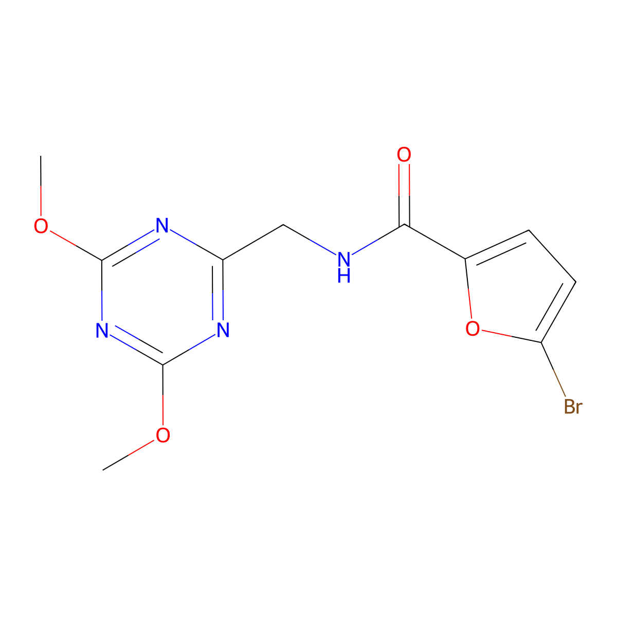 5-bromo-N-[(4,6-dimethoxy-1,3,5-triazin-2-yl)methyl]furan-2-carboxamide molecular structure, CAS 2034574-43-9