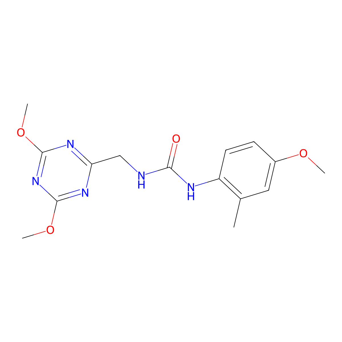 1-((4,6-Dimethoxy-1,3,5-triazin-2-yl)methyl)-3-(4-methoxy-2-methylphenyl)urea molecular structure, CAS 2034574-56-4