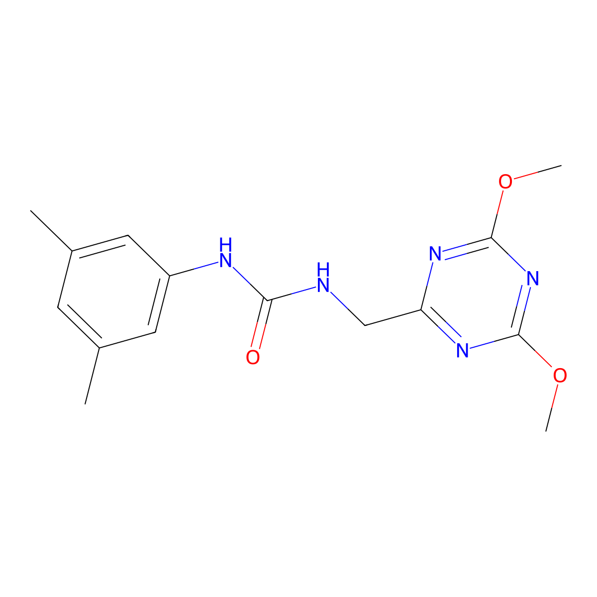1-((4,6-Dimethoxy-1,3,5-triazin-2-yl)methyl)-3-(3,5-dimethylphenyl)urea molecular structure, CAS 2034574-60-0