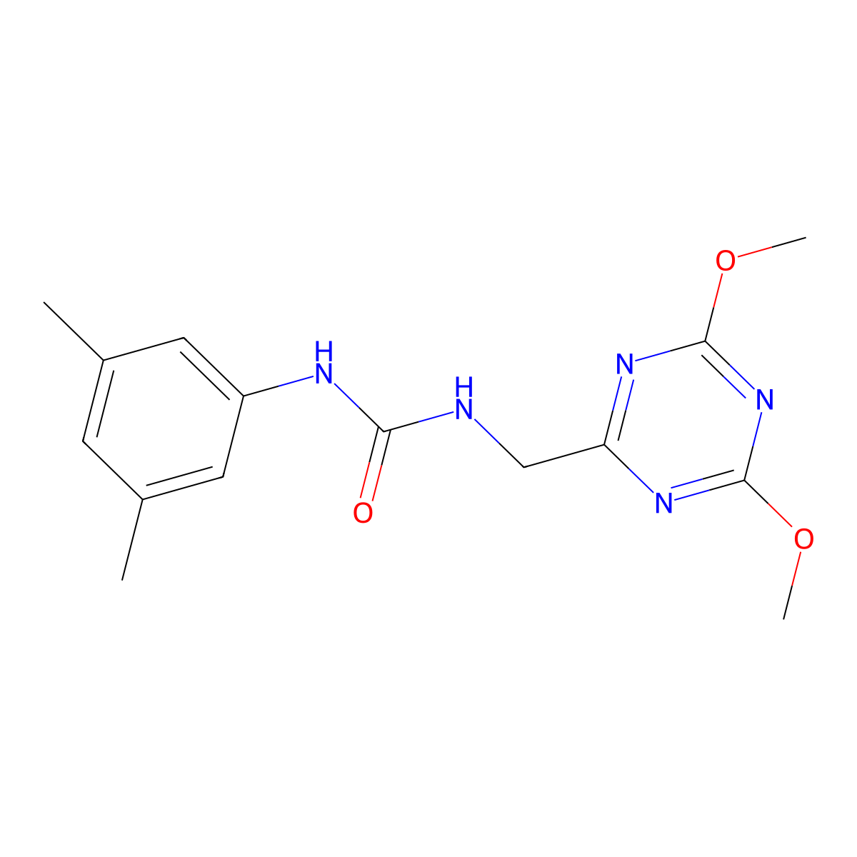 1-((4,6-Dimethoxy-1,3,5-triazin-2-yl)methyl)-3-(3,5-dimethylphenyl)urea molecular structure, CAS 2034574-60-0
