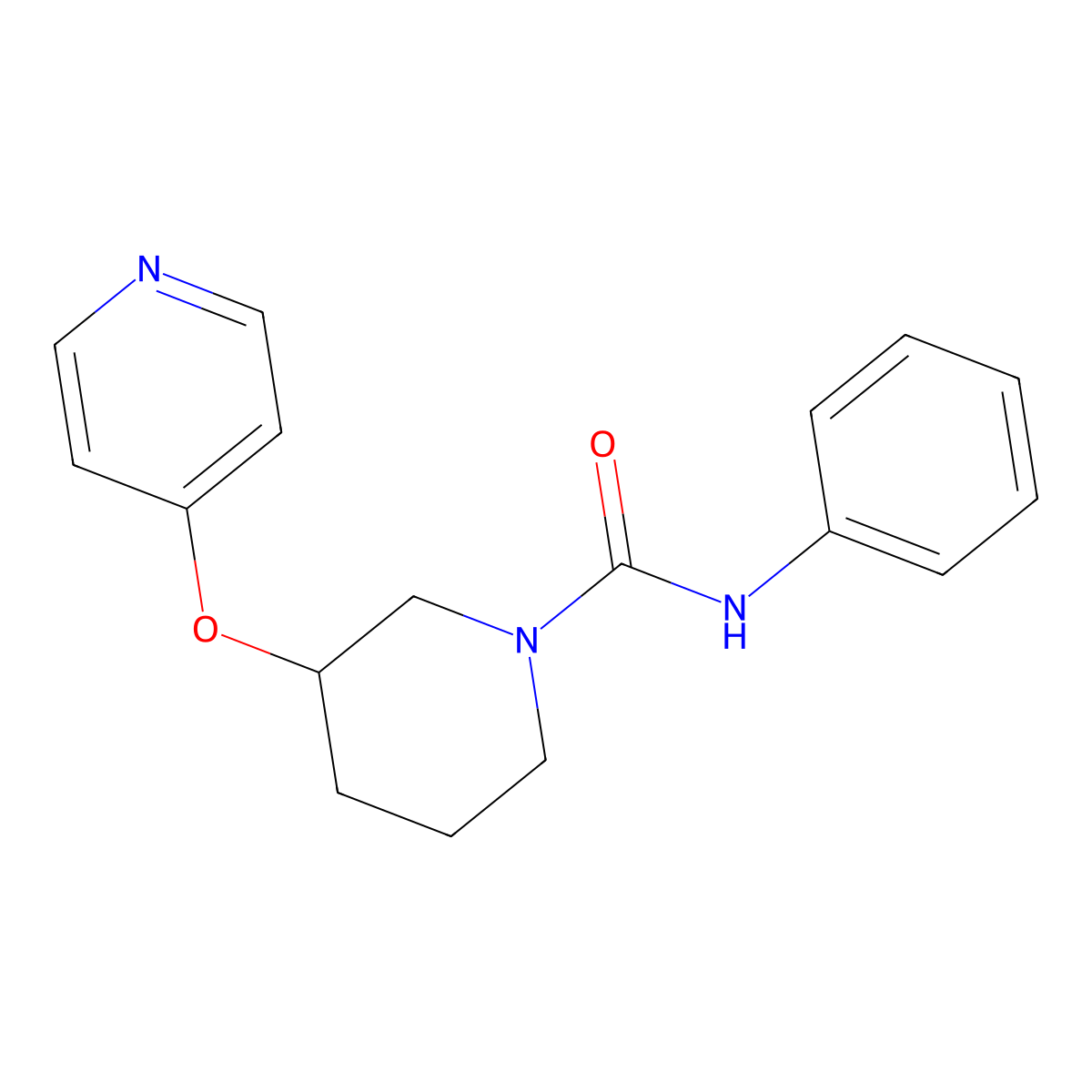 N-phenyl-3-(pyridin-4-yloxy)piperidine-1-carboxamide molecular structure, CAS 2034574-69-9