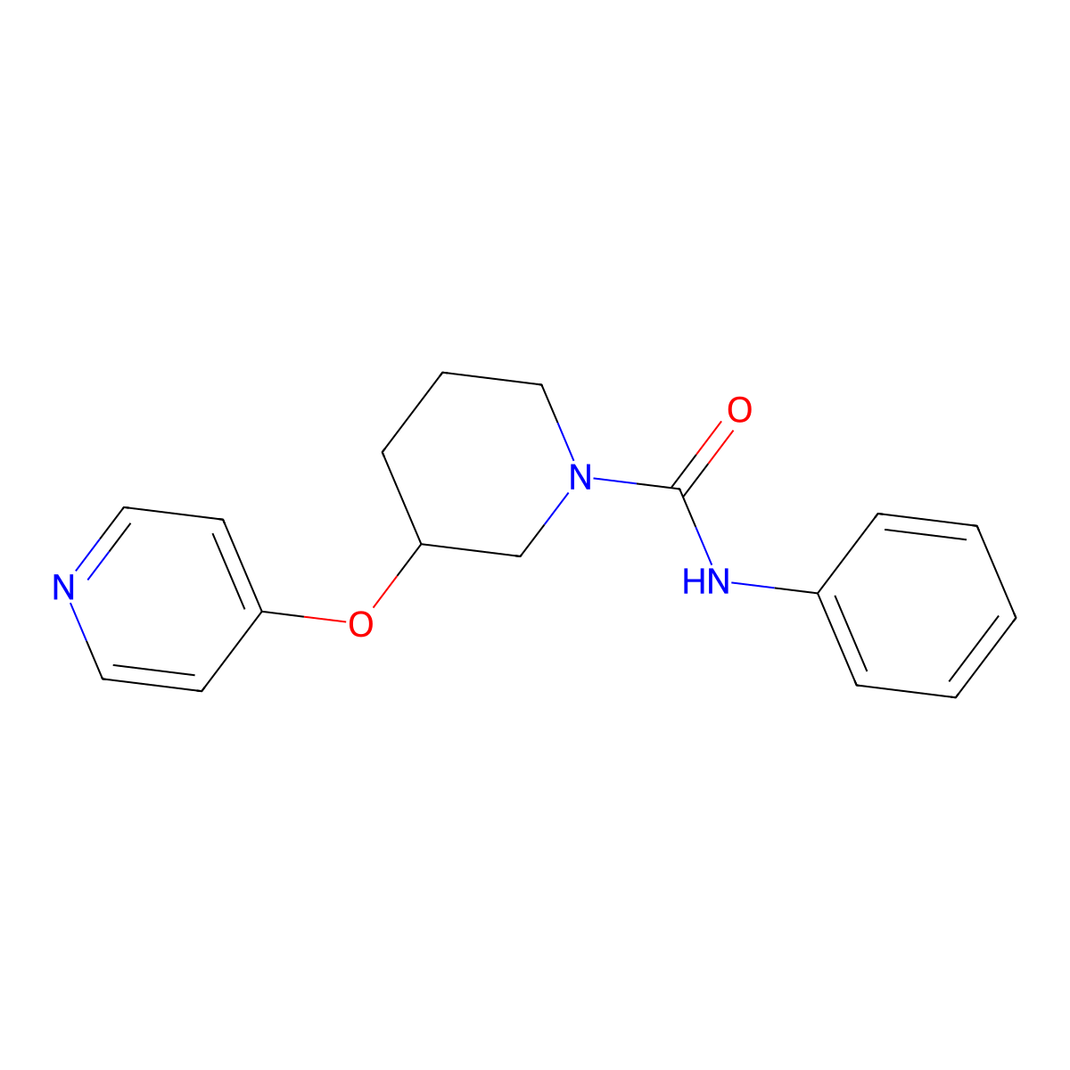 N-phenyl-3-(pyridin-4-yloxy)piperidine-1-carboxamide molecular structure, CAS 2034574-69-9