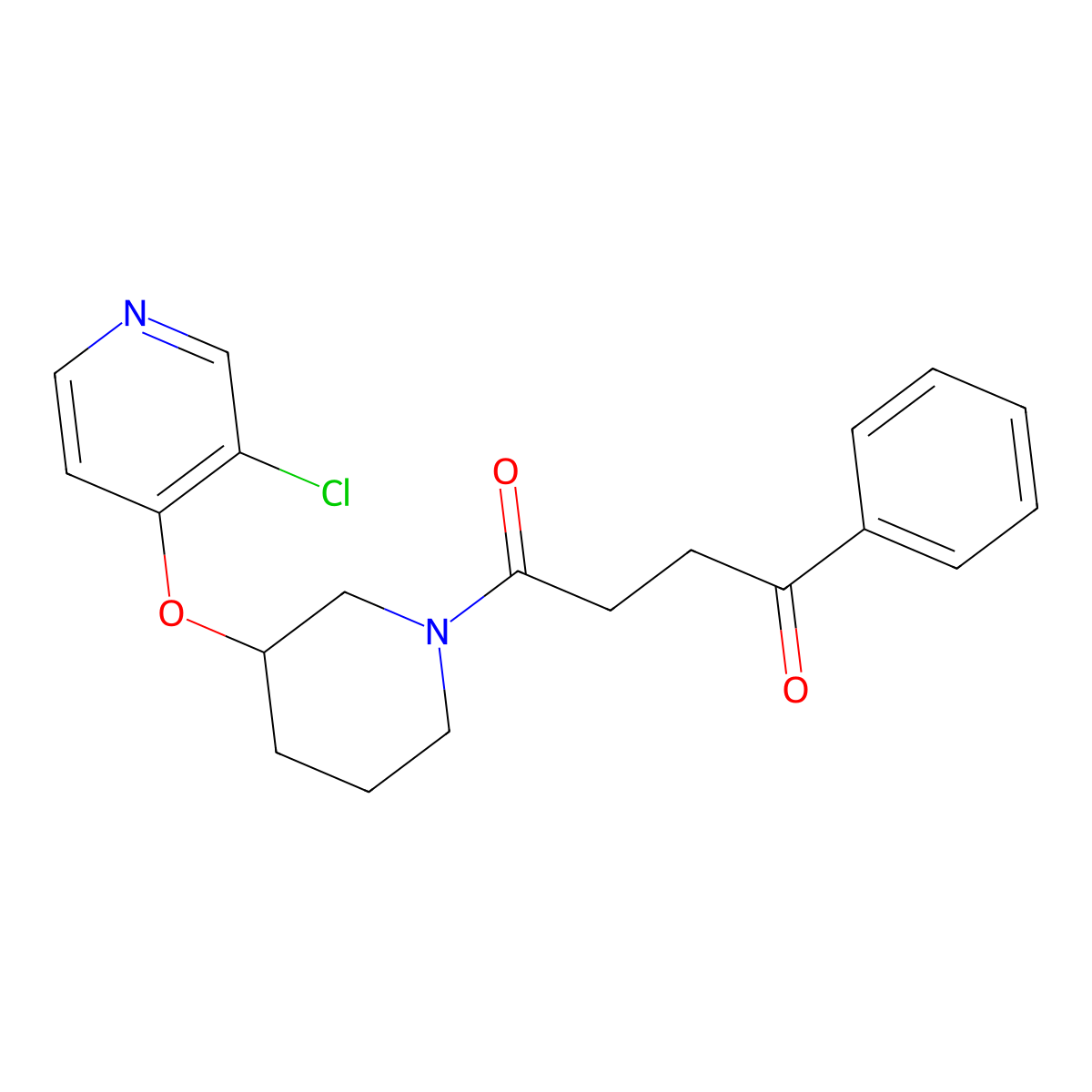 1-{3-[(3-Chloropyridin-4-yl)oxy]piperidin-1-yl}-4-phenylbutane-1,4-dione molecular structure, CAS 2034575-00-1