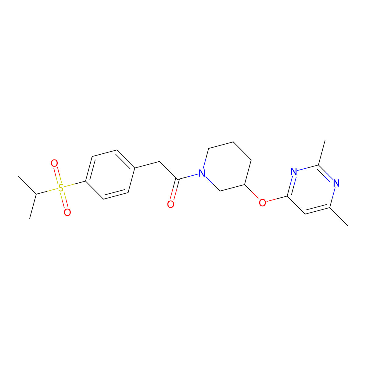 1-(3-((2,6-Dimethylpyrimidin-4-yl)oxy)piperidin-1-yl)-2-(4-(isopropylsulfonyl)phenyl)ethanone molecular structure, CAS 2034575-28-3