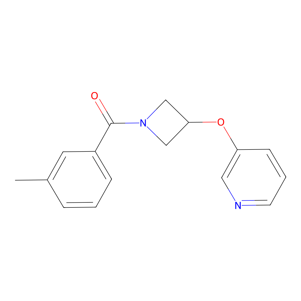 (3-(Pyridin-3-yloxy)azetidin-1-yl)(m-tolyl)methanone molecular structure, CAS 2034575-54-5