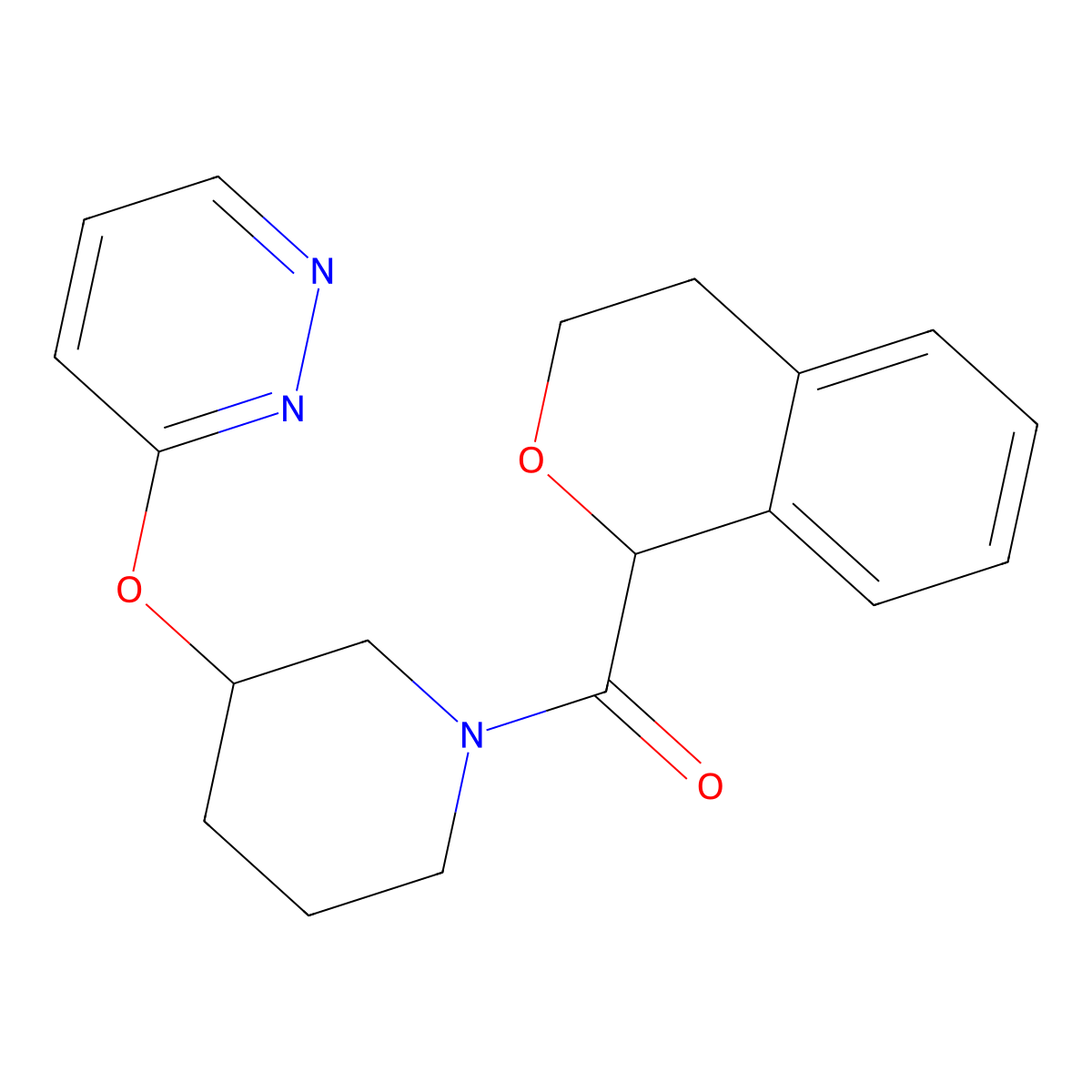 Isochroman-1-yl(3-(pyridazin-3-yloxy)piperidin-1-yl)methanone molecular structure, CAS 2034576-26-4