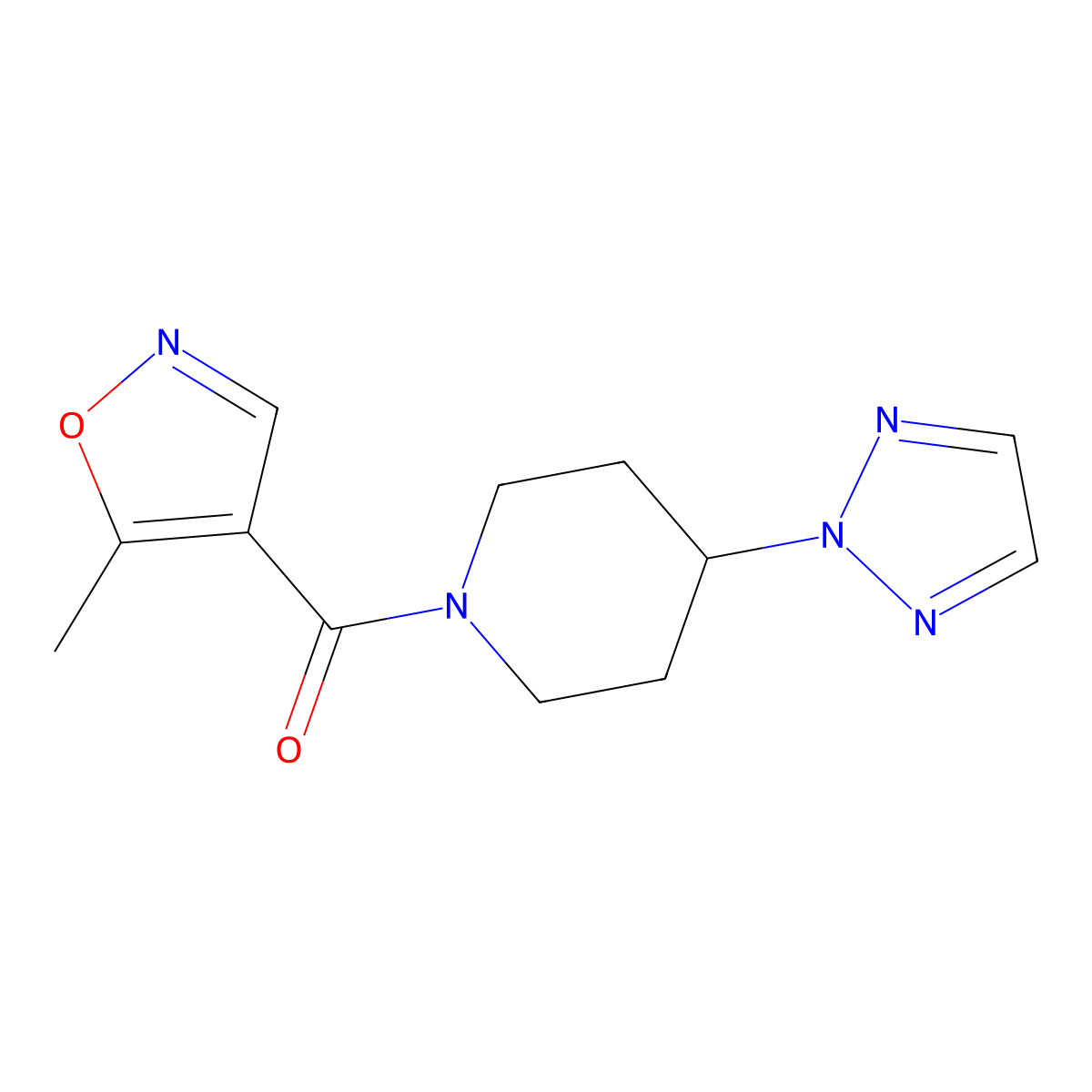 (4-(2H-1,2,3-triazol-2-yl)piperidin-1-yl)(5-methylisoxazol-4-yl)methanone molecular structure, CAS 2034576-70-8