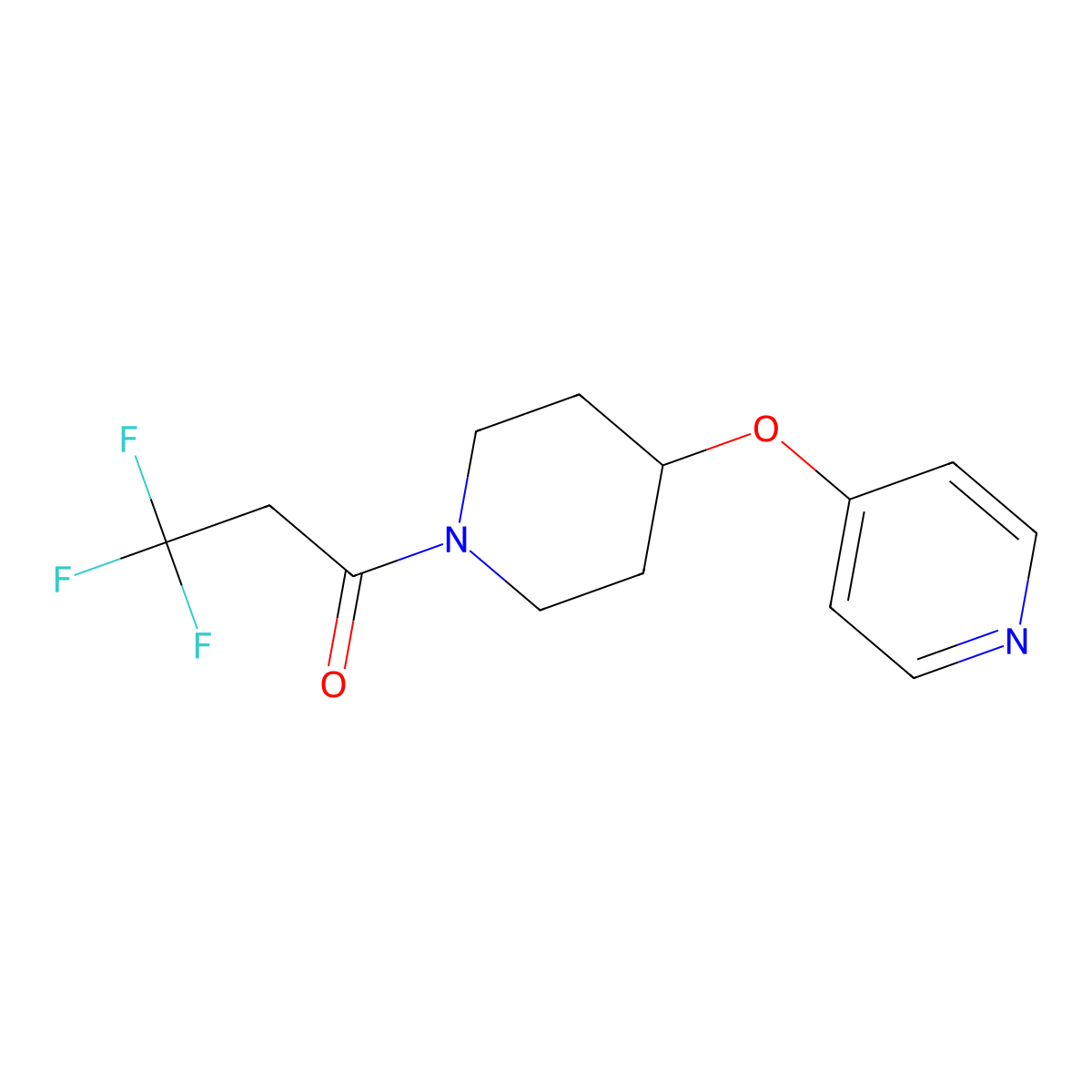 3,3,3-Trifluoro-1-[4-(pyridin-4-yloxy)piperidin-1-yl]propan-1-one molecular structure, CAS 2034577-07-4