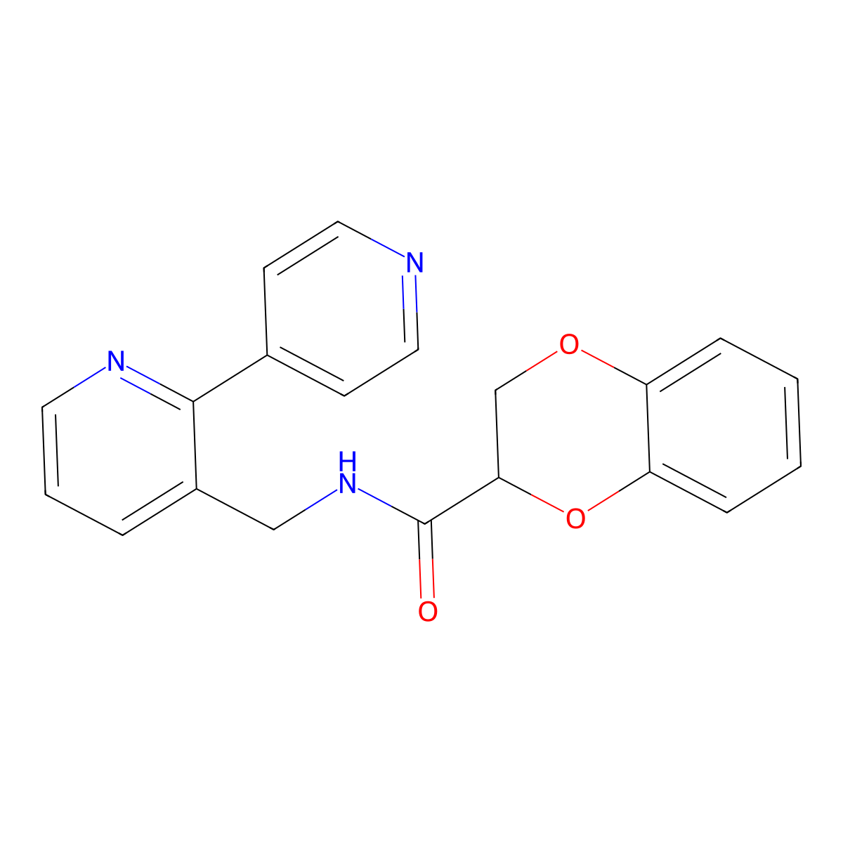 N-([2,4'-bipyridin]-3-ylmethyl)-2,3-dihydrobenzo[b][1,4]dioxine-2-carboxamide molecular structure, CAS 2034577-31-4