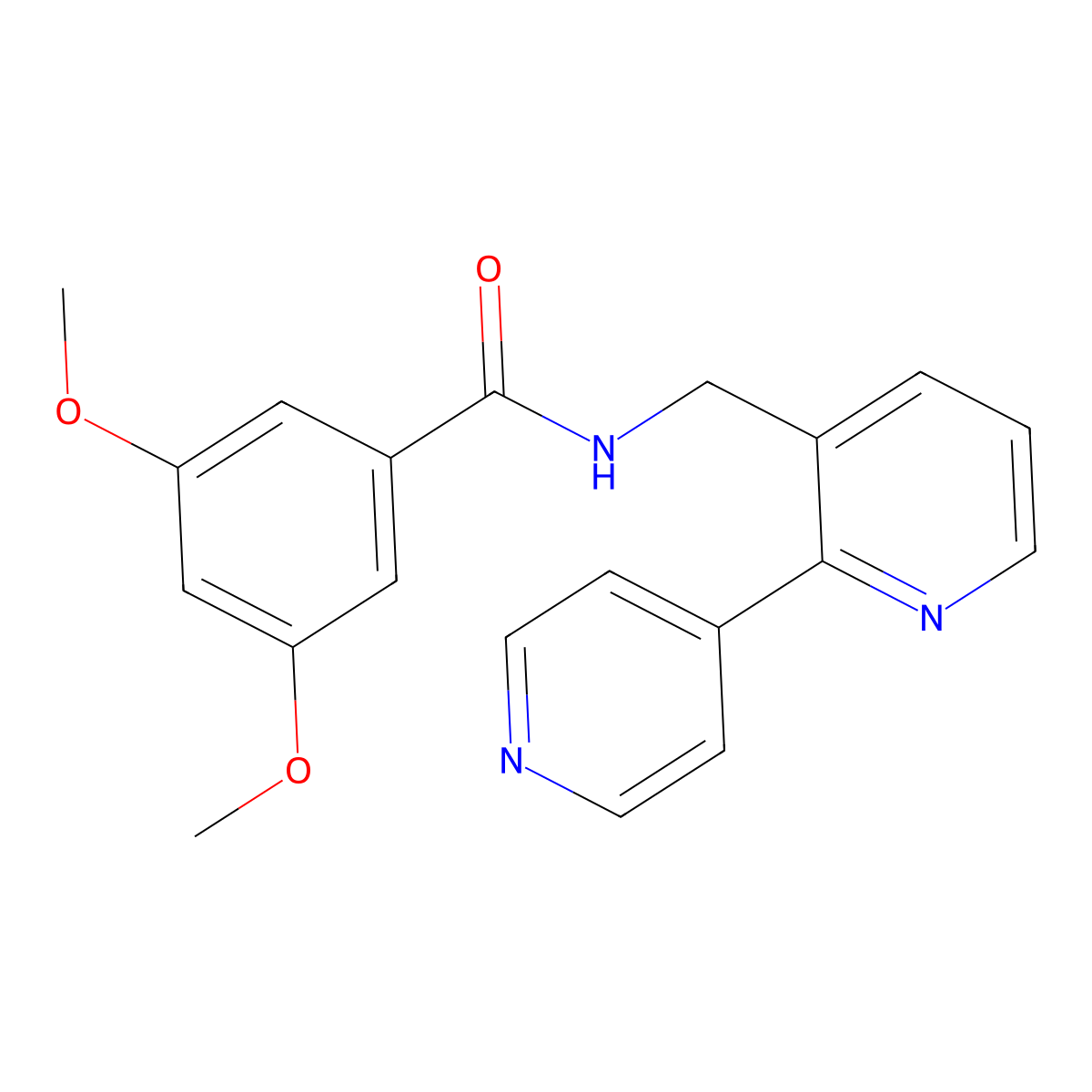 N-([2,4'-bipyridin]-3-ylmethyl)-3,5-dimethoxybenzamide molecular structure, CAS 2034577-36-9