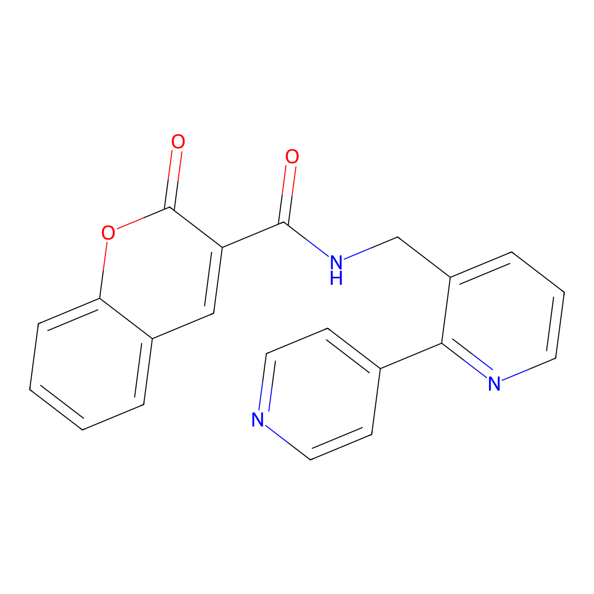 N-([2,4'-bipyridin]-3-ylmethyl)-2-oxo-2H-chromene-3-carboxamide molecular structure, CAS 2034577-42-7