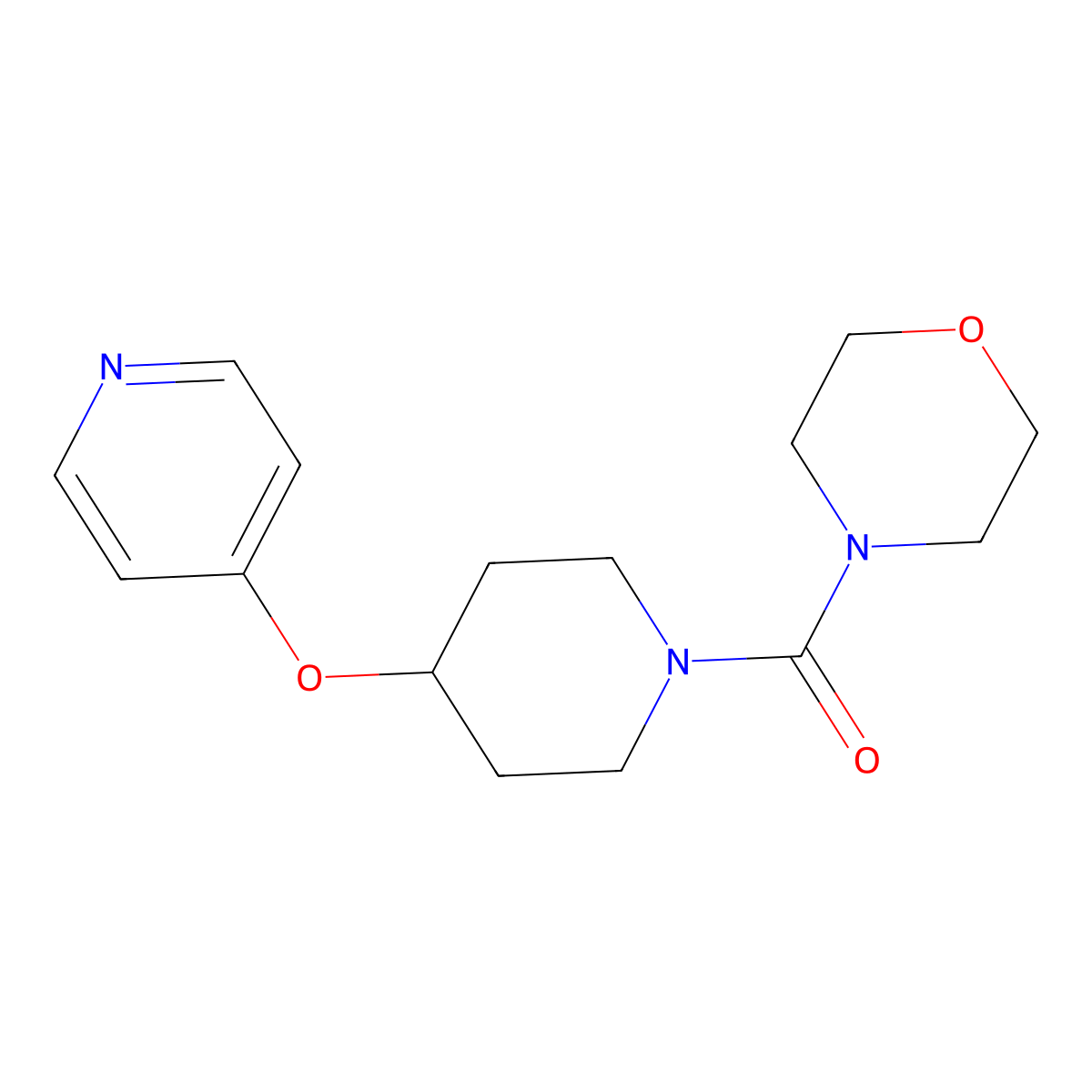 Morpholino(4-(pyridin-4-yloxy)piperidin-1-yl)methanone molecular structure, CAS 2034577-50-7