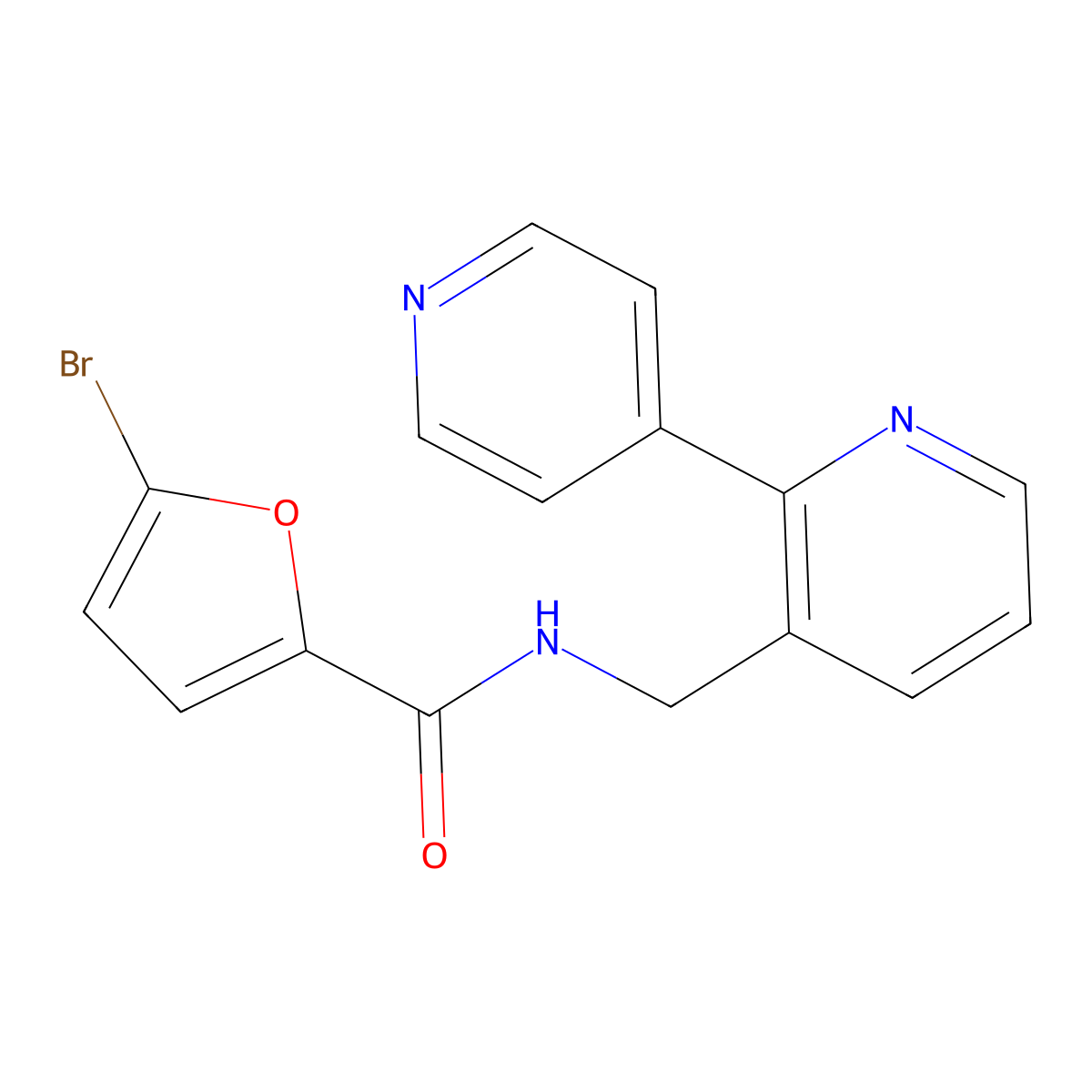 N-([2,4'-bipyridin]-3-ylmethyl)-5-bromofuran-2-carboxamide molecular structure, CAS 2034577-75-6
