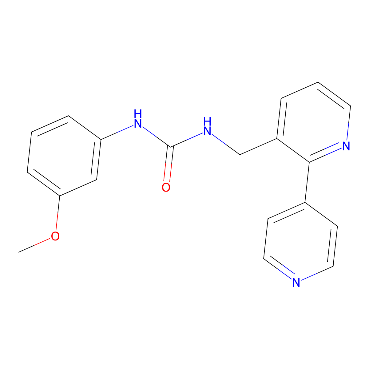 1-([2,4'-Bipyridin]-3-ylmethyl)-3-(3-methoxyphenyl)urea molecular structure, CAS 2034577-84-7