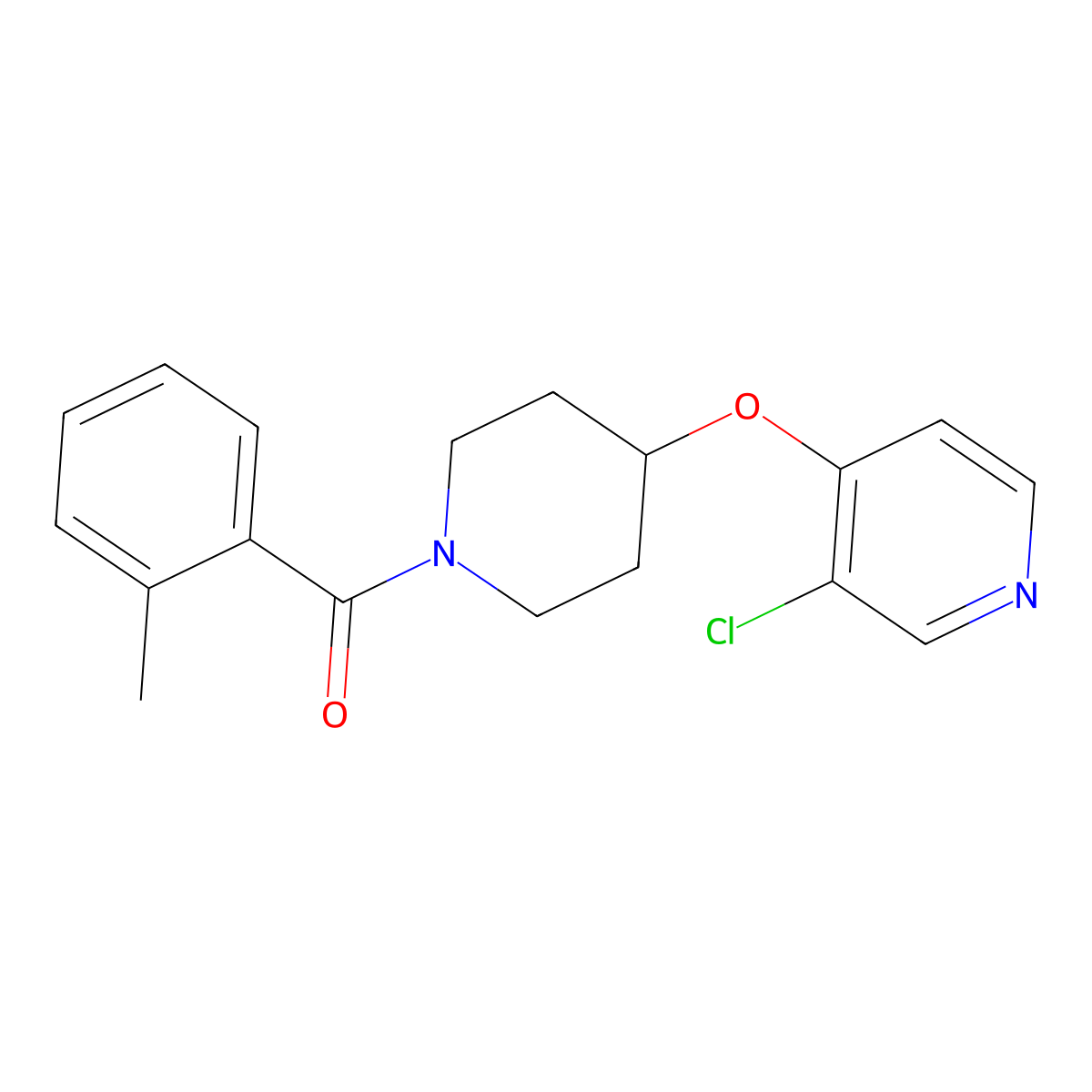 (4-((3-Chloropyridin-4-yl)oxy)piperidin-1-yl)(o-tolyl)methanone molecular structure, CAS 2034578-01-1