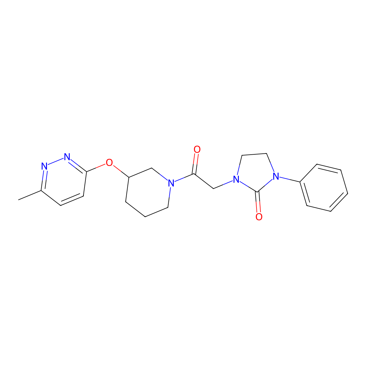 1-(2-{3-[(6-Methylpyridazin-3-yl)oxy]piperidin-1-yl}-2-oxoethyl)-3-phenylimidazolidin-2-one molecular structure, CAS 2034578-19-1