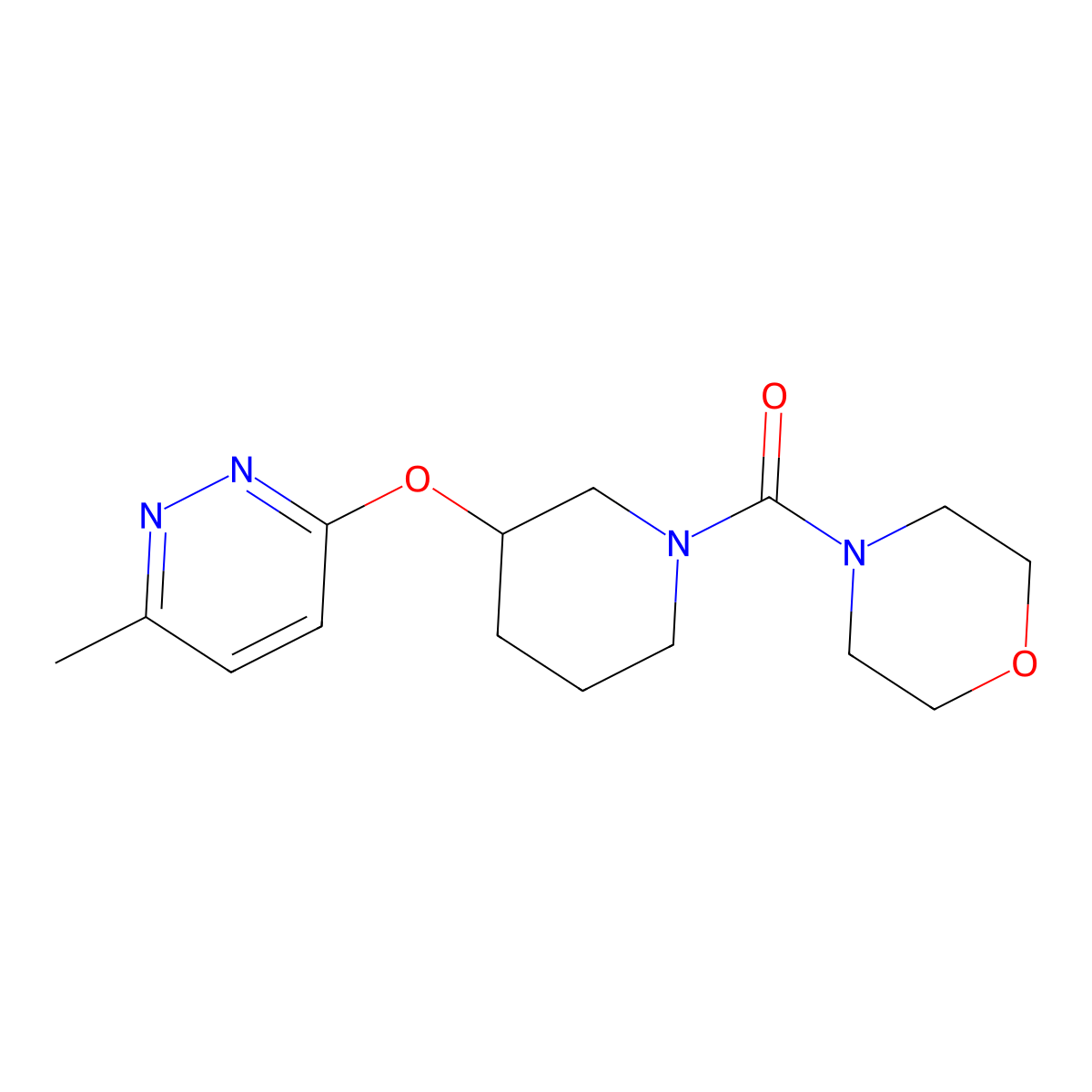(3-((6-Methylpyridazin-3-yl)oxy)piperidin-1-yl)(morpholino)methanone molecular structure, CAS 2034578-24-8