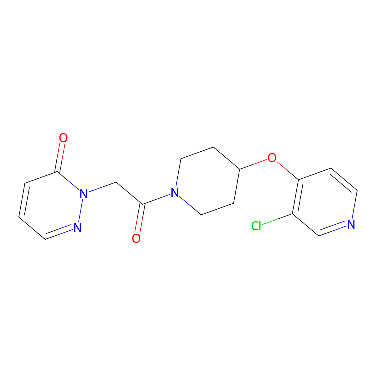 2-(2-(4-((3-chloropyridin-4-yl)oxy)piperidin-1-yl)-2-oxoethyl)pyridazin-3(2H)-one molecular structure, CAS 2034578-32-8