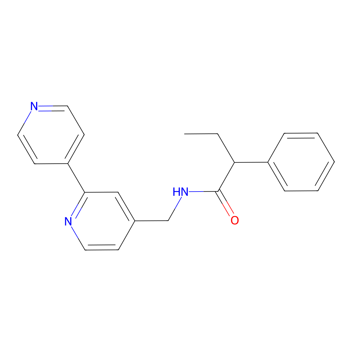 N-([2,4'-bipyridin]-4-ylmethyl)-2-phenylbutanamide molecular structure, CAS 2034578-35-1