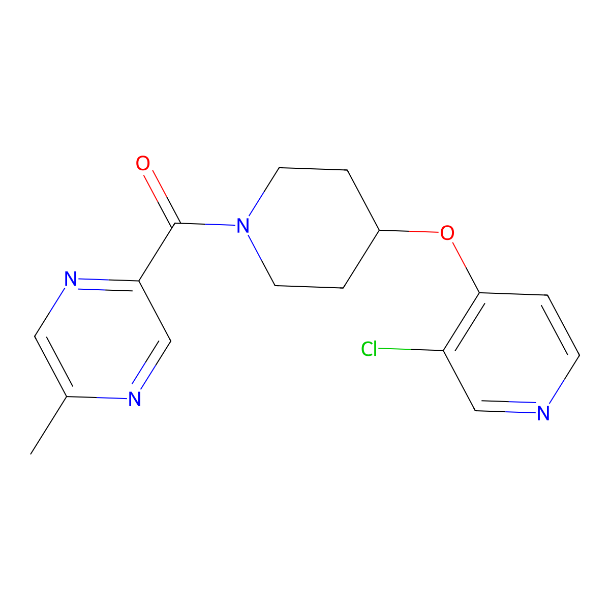 (4-((3-Chloropyridin-4-yl)oxy)piperidin-1-yl)(5-methylpyrazin-2-yl)methanone molecular structure, CAS 2034578-36-2