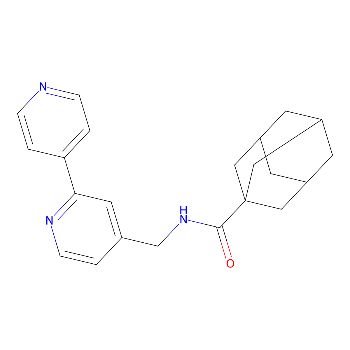 N-({[2,4'-bipyridine]-4-yl}methyl)adamantane-1-carboxamide molecular structure, CAS 2034578-43-1
