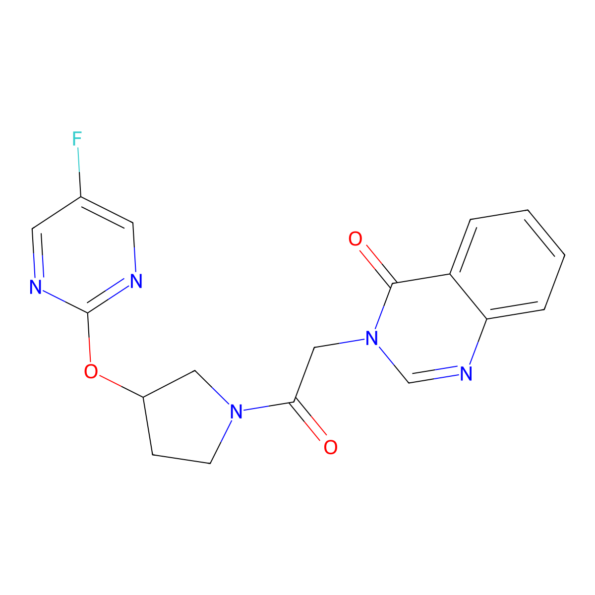 3-(2-(3-((5-fluoropyrimidin-2-yl)oxy)pyrrolidin-1-yl)-2-oxoethyl)quinazolin-4(3H)-one molecular structure, CAS 2034578-49-7