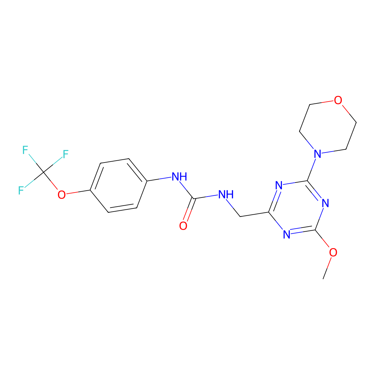 1-((4-Methoxy-6-morpholino-1,3,5-triazin-2-yl)methyl)-3-(4-(trifluoromethoxy)phenyl)urea molecular structure, CAS 2034578-81-7