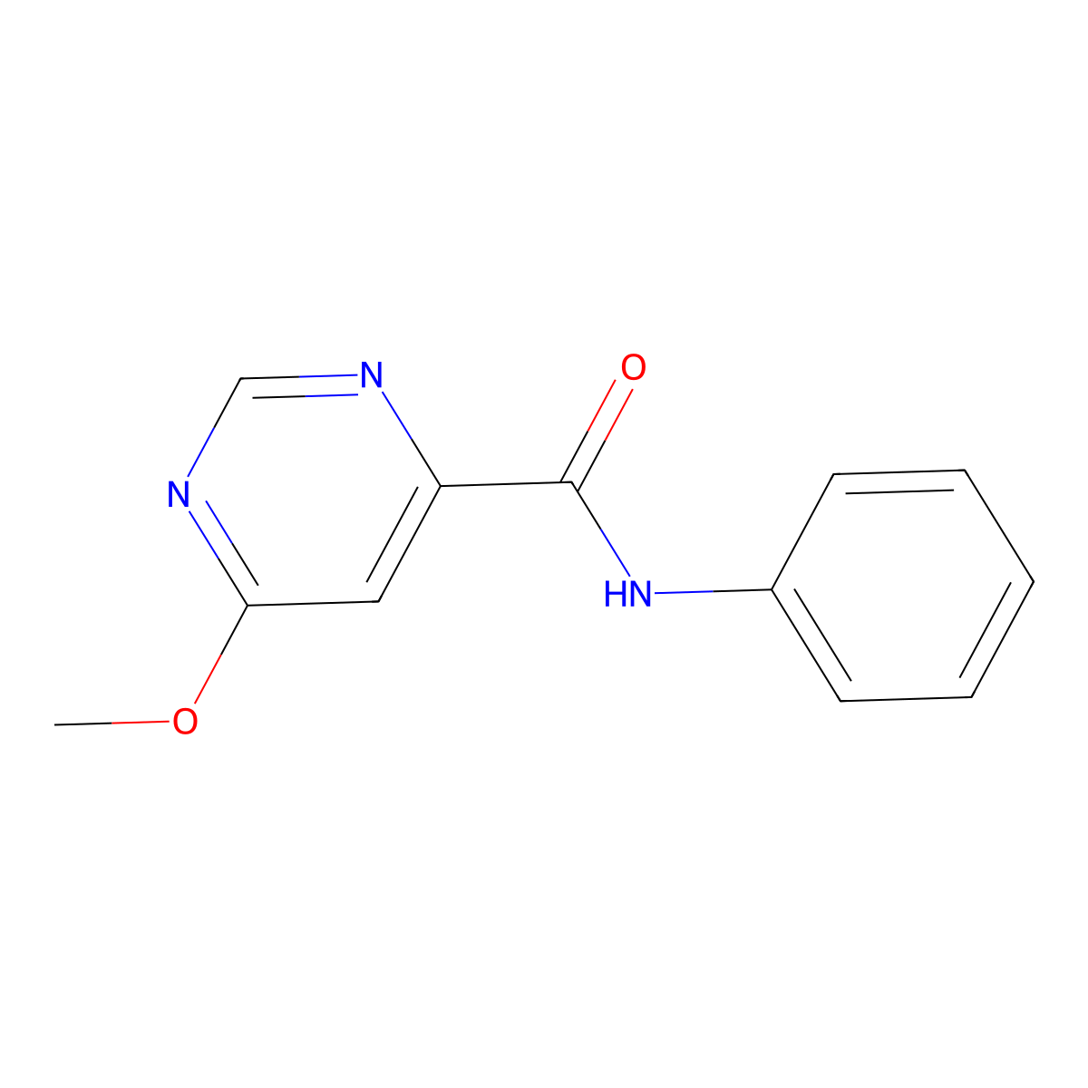 6-methoxy-N-phenylpyrimidine-4-carboxamide molecular structure, CAS 2034578-93-1