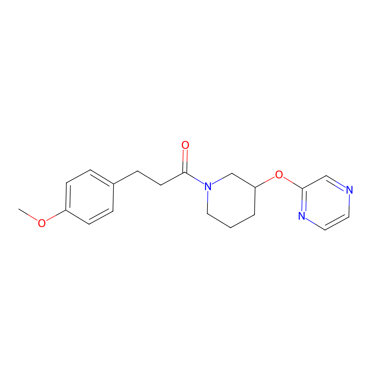 3-(4-Methoxyphenyl)-1-[3-(pyrazin-2-yloxy)piperidin-1-yl]propan-1-one molecular structure, CAS 2034579-00-3