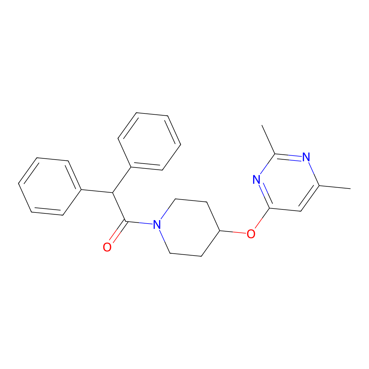 1-(4-((2,6-Dimethylpyrimidin-4-yl)oxy)piperidin-1-yl)-2,2-diphenylethanone molecular structure, CAS 2034579-31-0