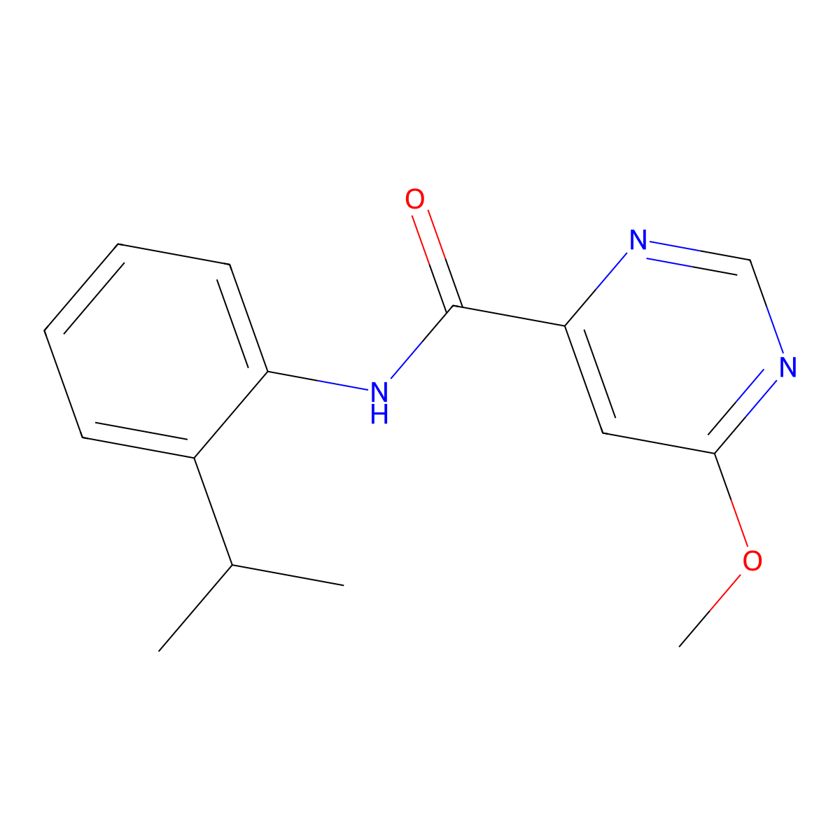 N-(2-isopropylphenyl)-6-methoxypyrimidine-4-carboxamide molecular structure, CAS 2034579-40-1