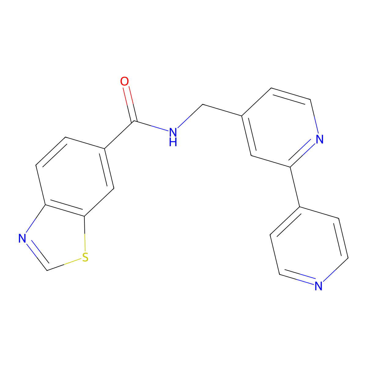 N-([2,4'-bipyridin]-4-ylmethyl)benzo[d]thiazole-6-carboxamide molecular structure, CAS 2034579-48-9