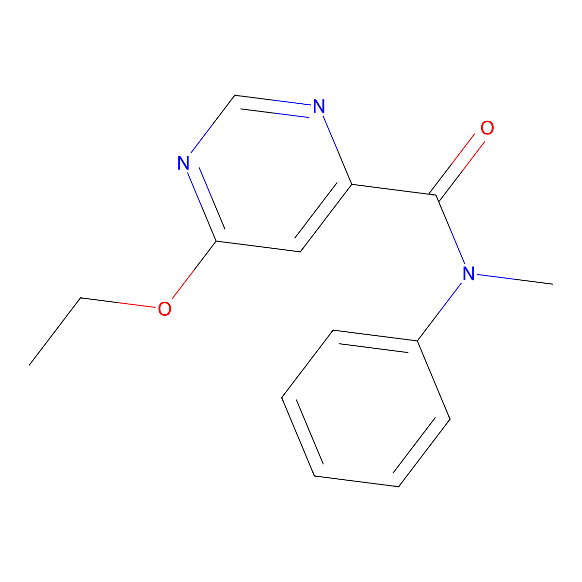 6-ethoxy-N-methyl-N-phenylpyrimidine-4-carboxamide molecular structure, CAS 2034579-85-4