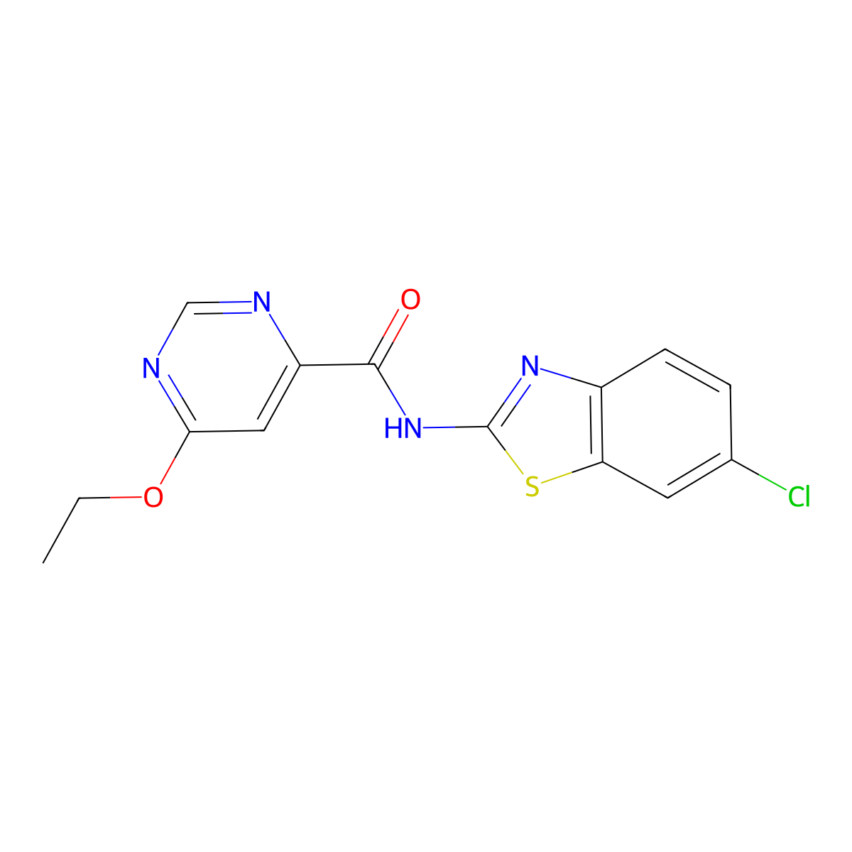 N-(6-chlorobenzo[d]thiazol-2-yl)-6-ethoxypyrimidine-4-carboxamide molecular structure, CAS 2034579-99-0