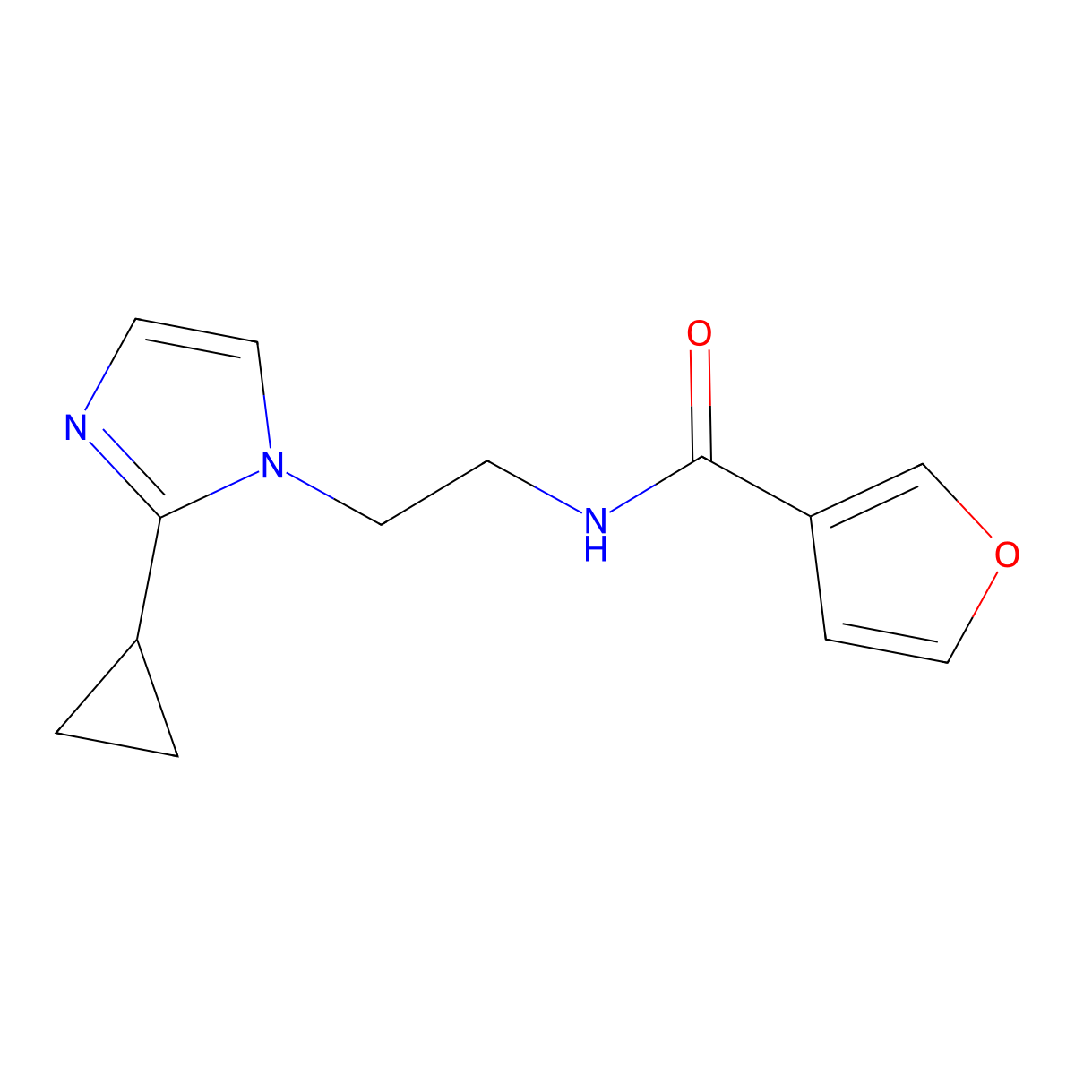 N-(2-(2-cyclopropyl-1H-imidazol-1-yl)ethyl)furan-3-carboxamide molecular structure, CAS 2034581-67-2