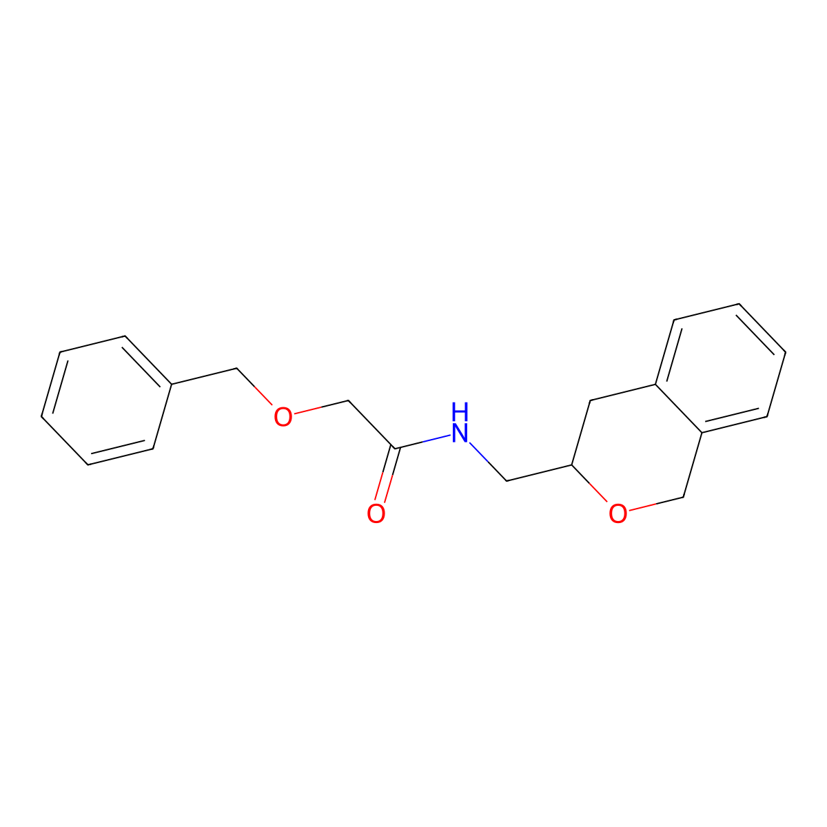 2-(benzyloxy)-N-(isochroman-3-ylmethyl)acetamide molecular structure, CAS 2034581-81-0